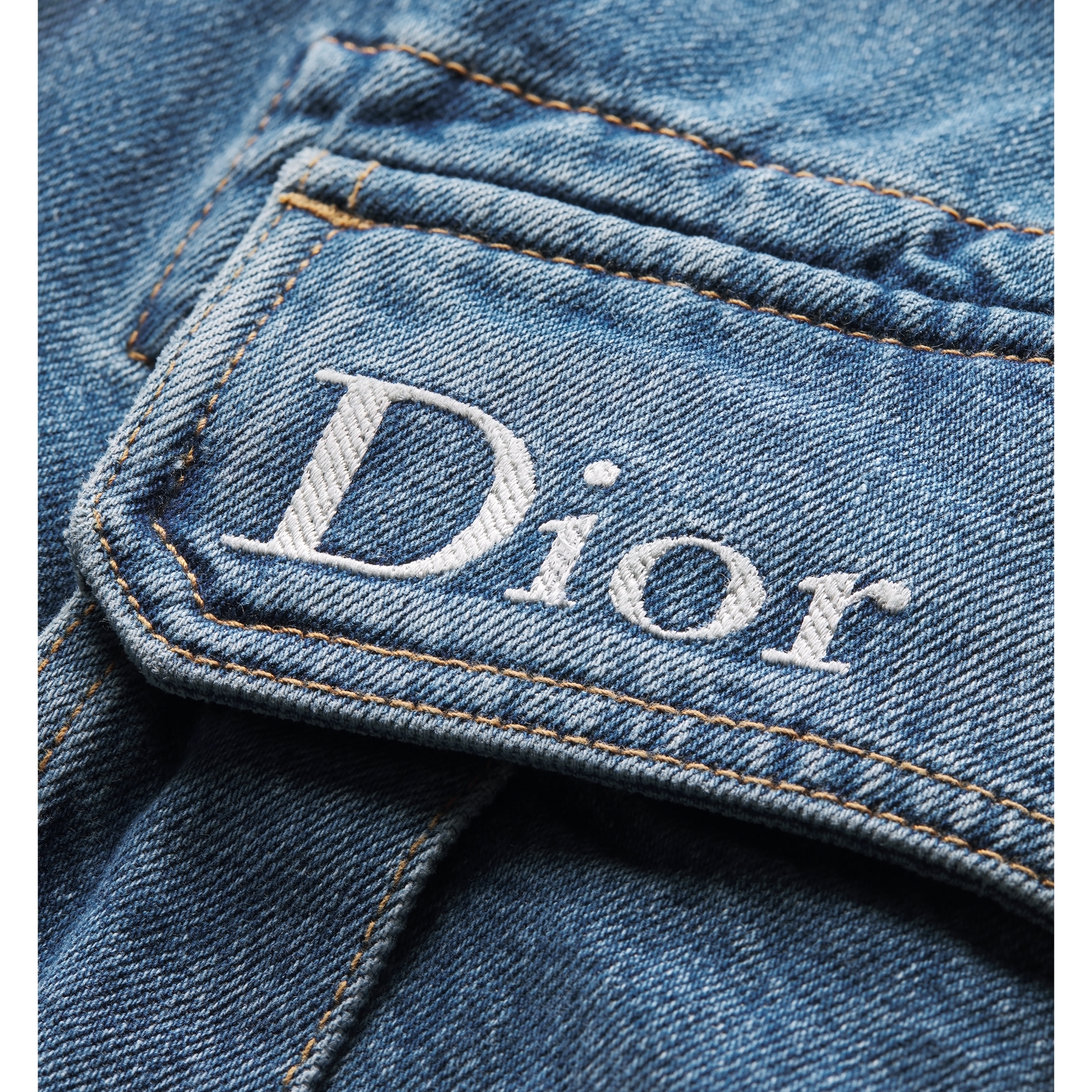 Cargo Jeans Blue Cotton Twill E09