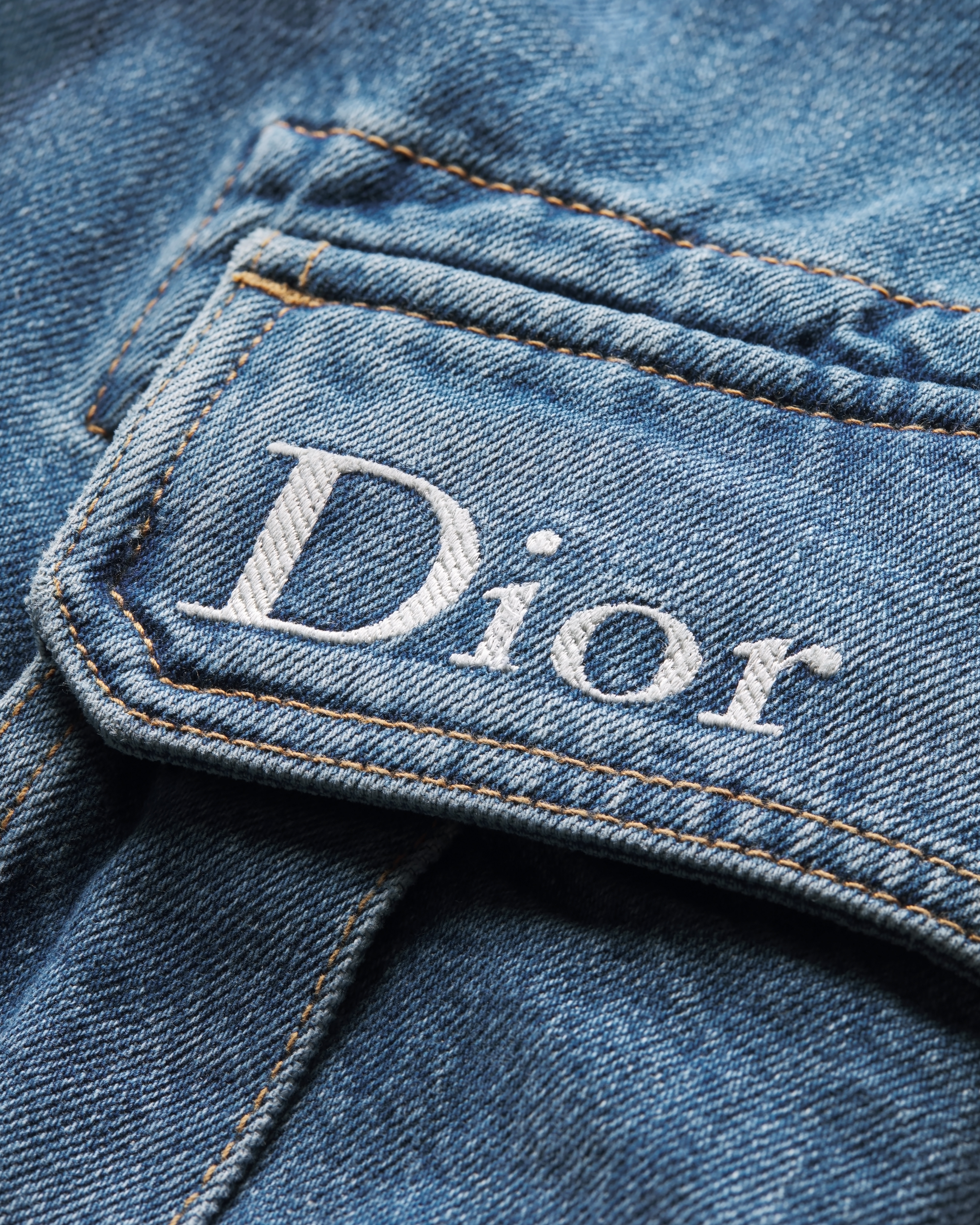 工作牛仔褲 藍色棉質斜紋布 E09