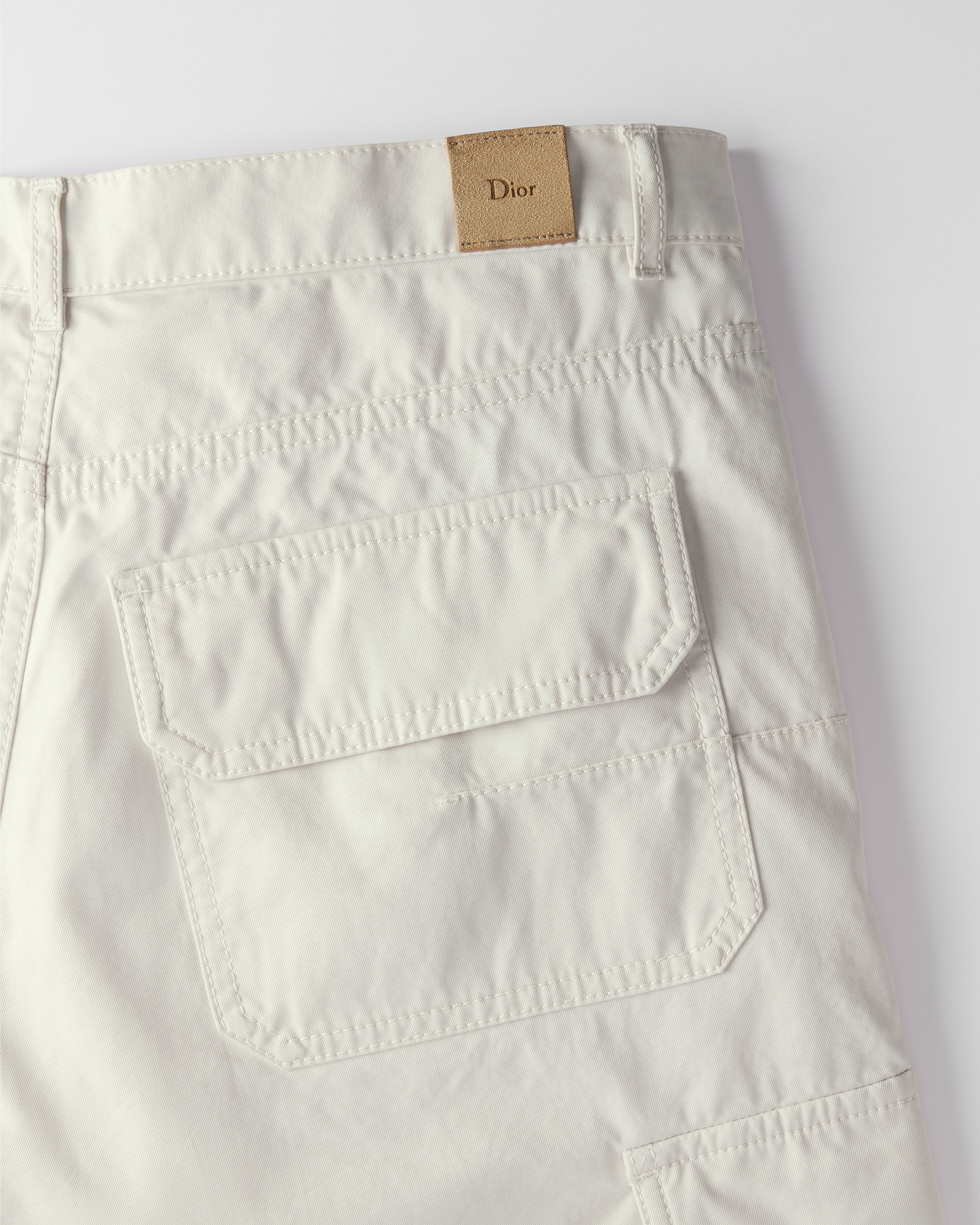 Cargo-Bermudashorts Baumwolltwill in Weiß E10