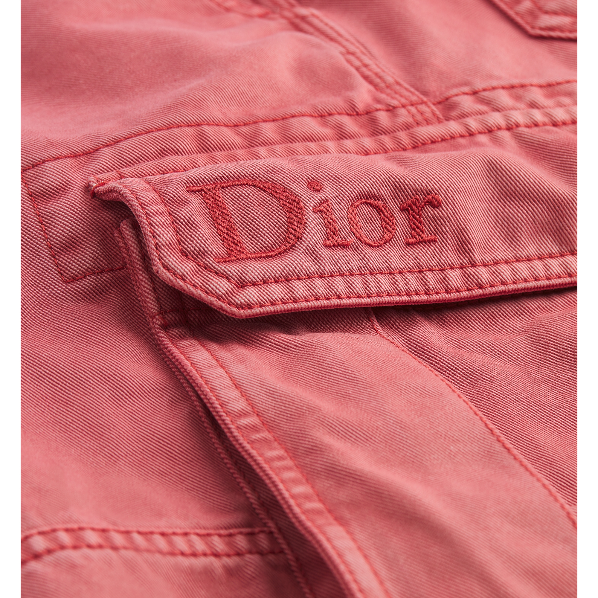 Cargo Bermuda Shorts Pink Cotton Twill E09