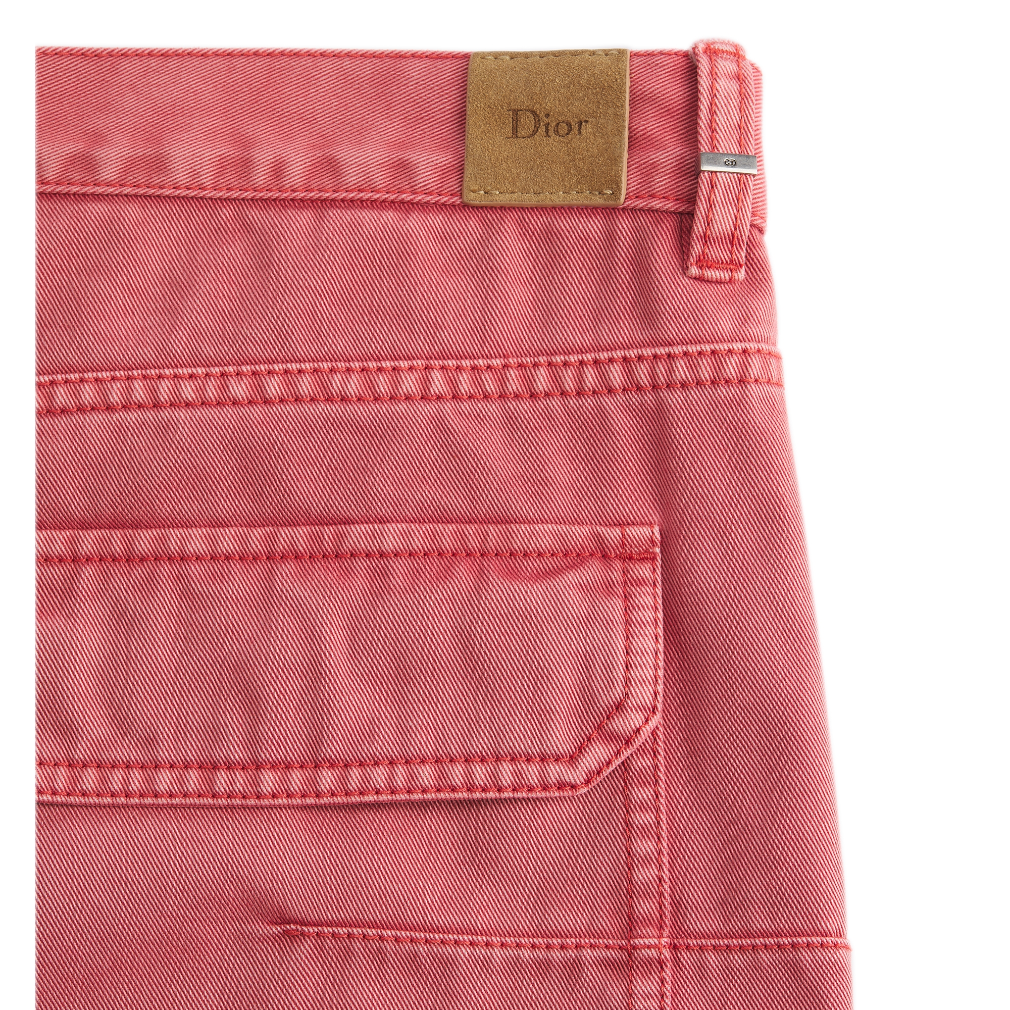 Cargo Bermuda Shorts Pink Cotton Twill E10