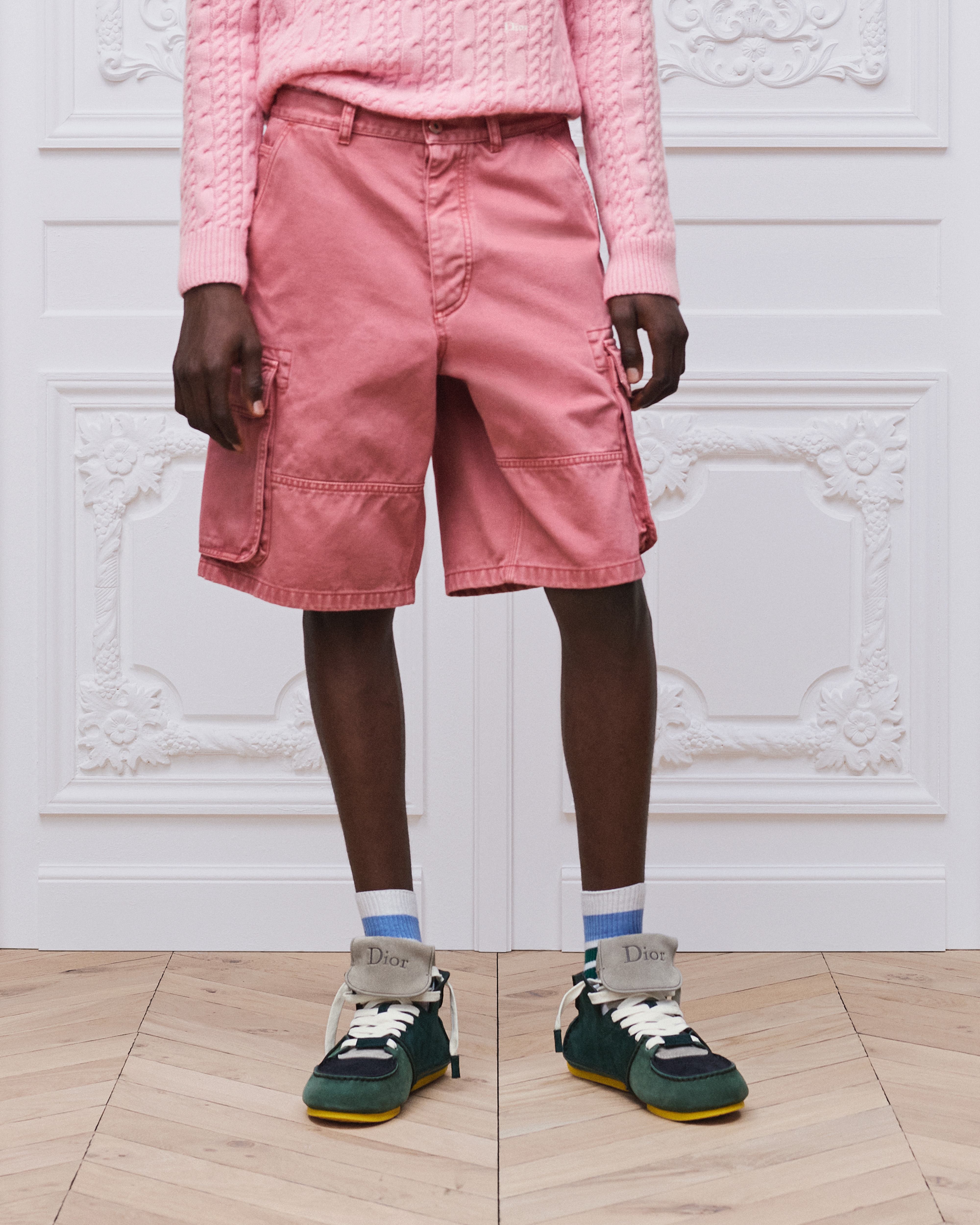 Cargo-Bermudashorts Baumwolltwill in Rosa E14