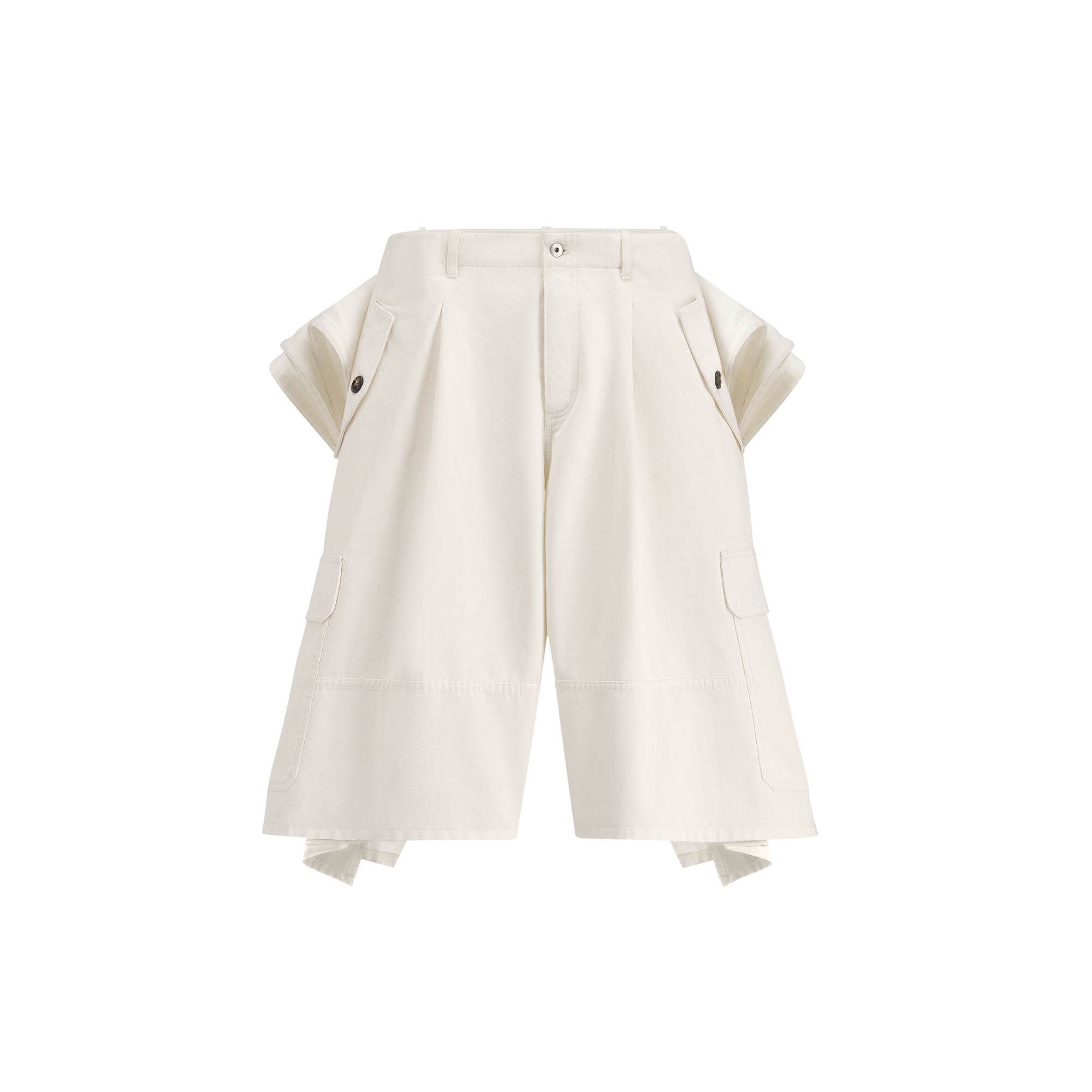 Delft Bermuda Shorts White Cotton Twill | DIOR