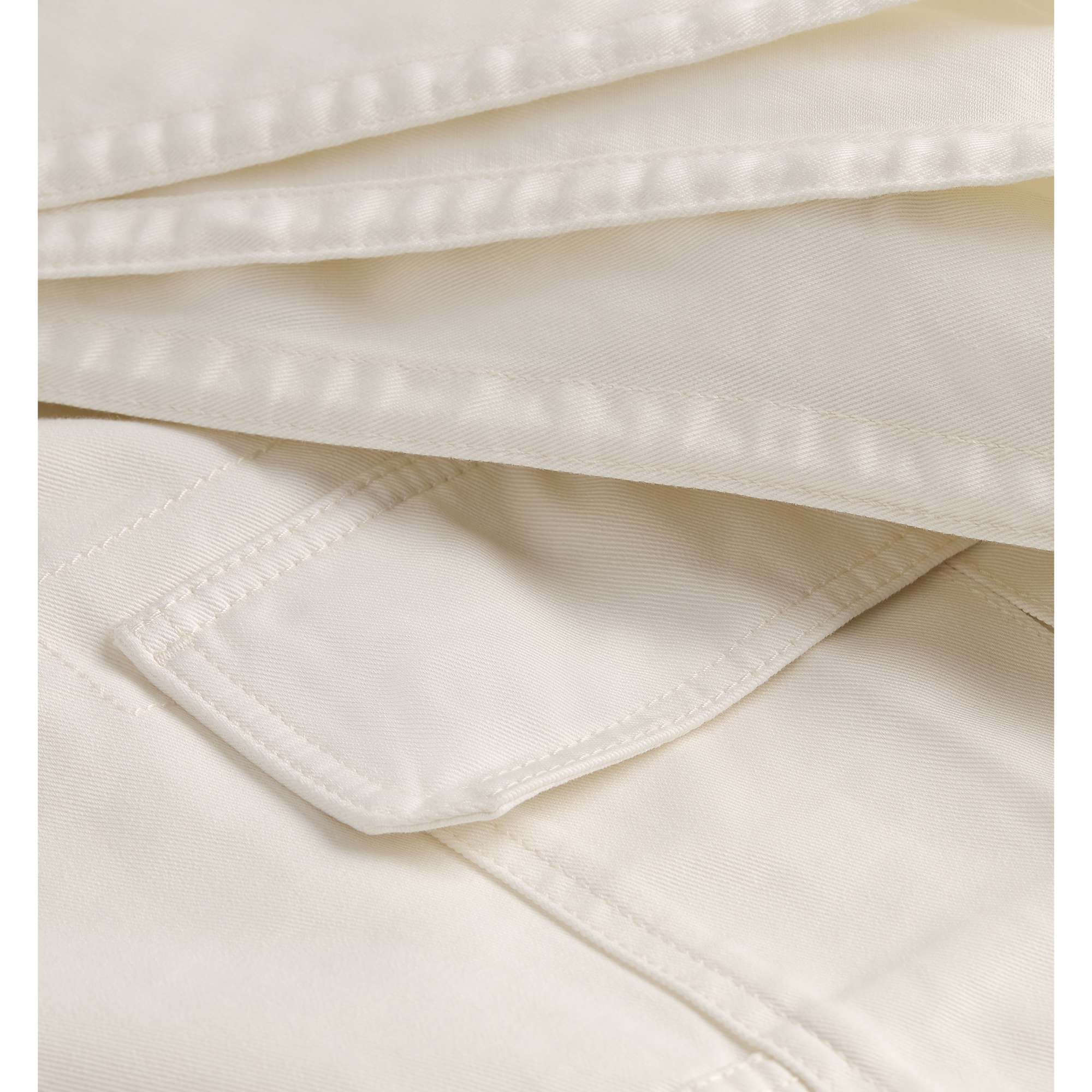 Delft Bermuda Shorts White Cotton Twill E10