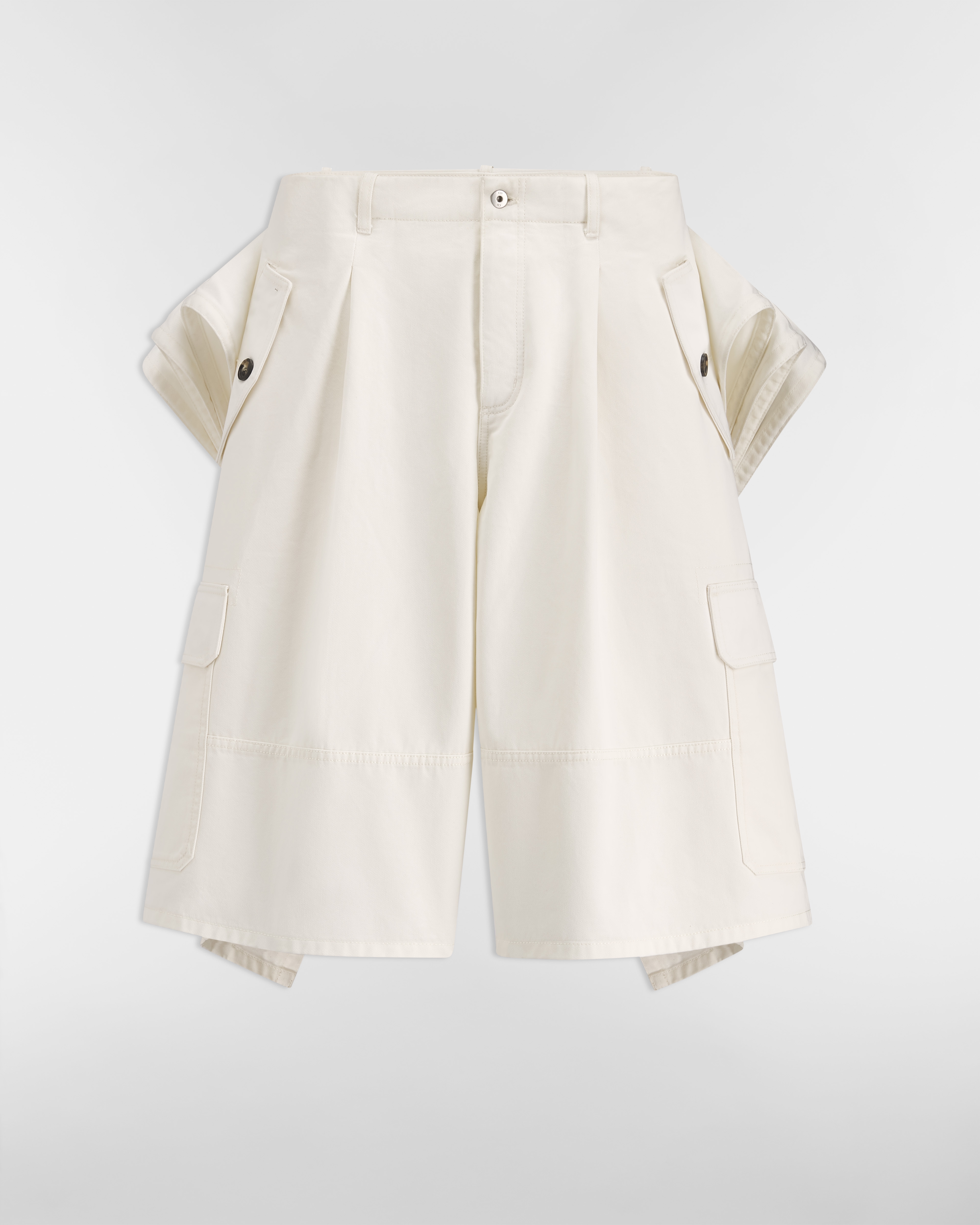 Bermuda Delft Sergé de coton blanc E01