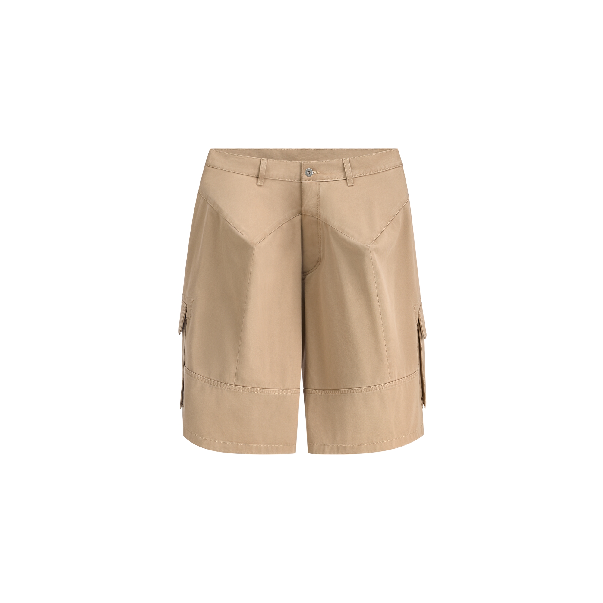 La Cigale Bermuda Shorts Beige Cotton Twill E01