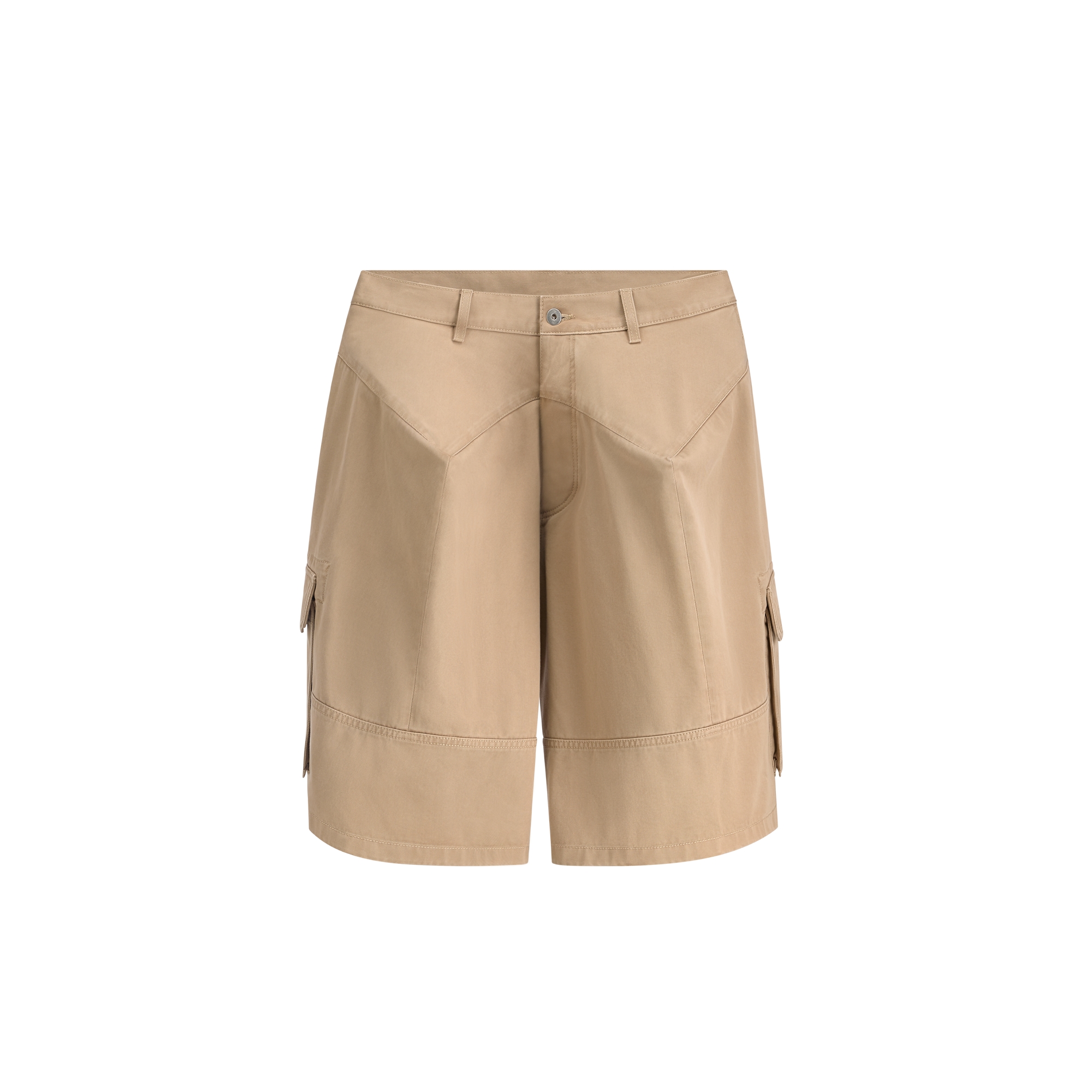 La Cigale Bermuda Shorts Beige Cotton Twill E01