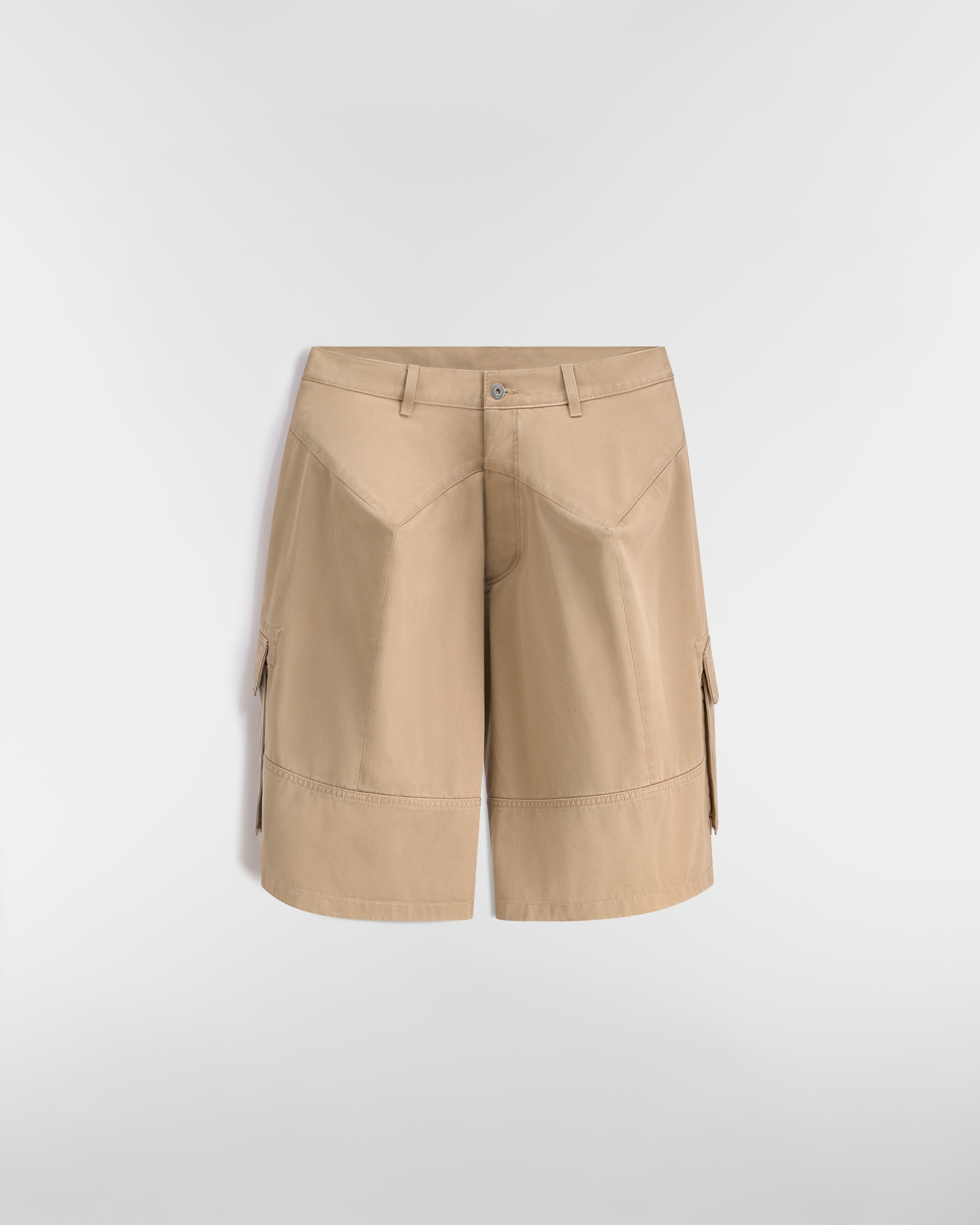 La Cigale Bermuda Shorts Beige Cotton Twill E01