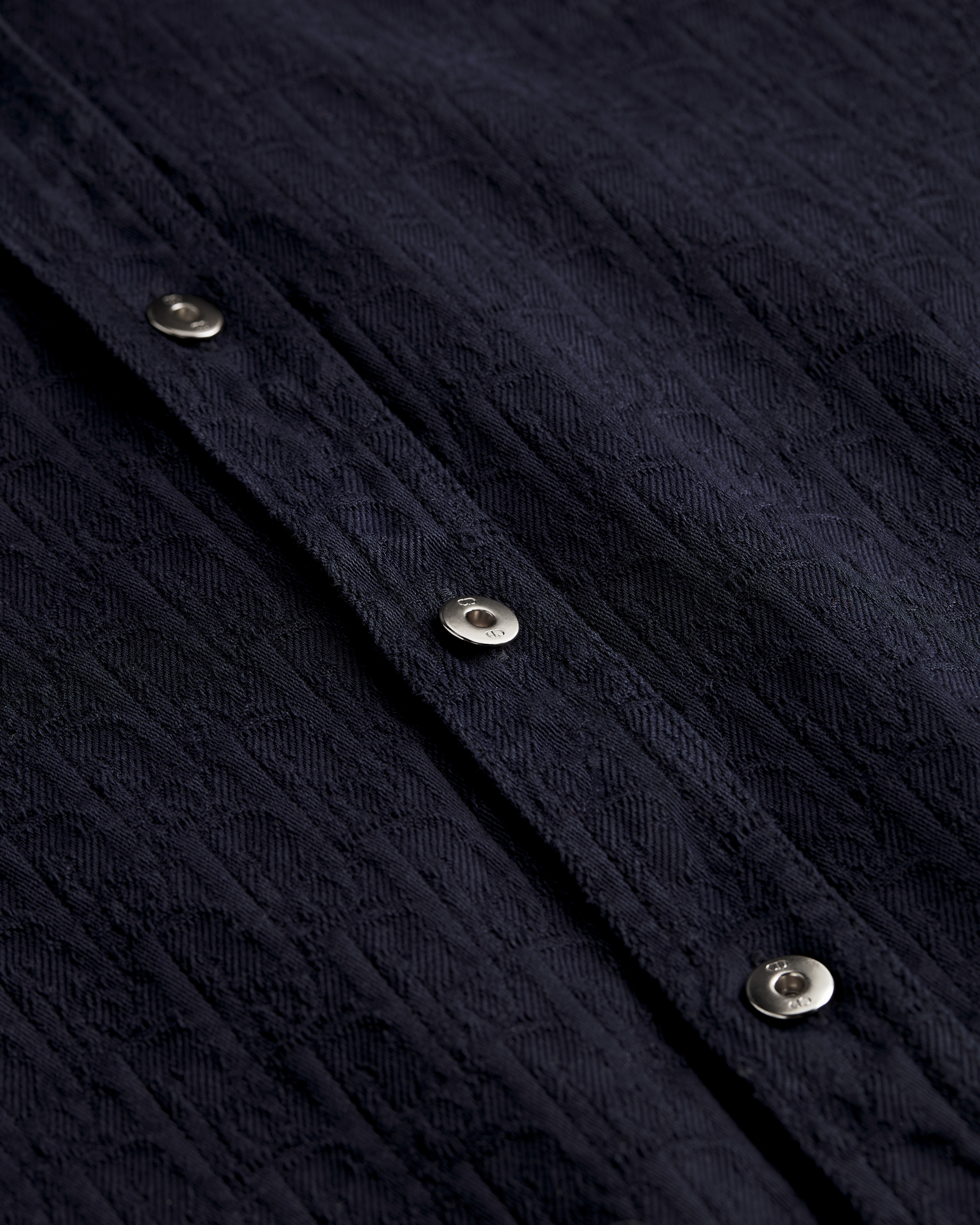 Dior Oblique 恤衫 海軍藍棉緹花 E09