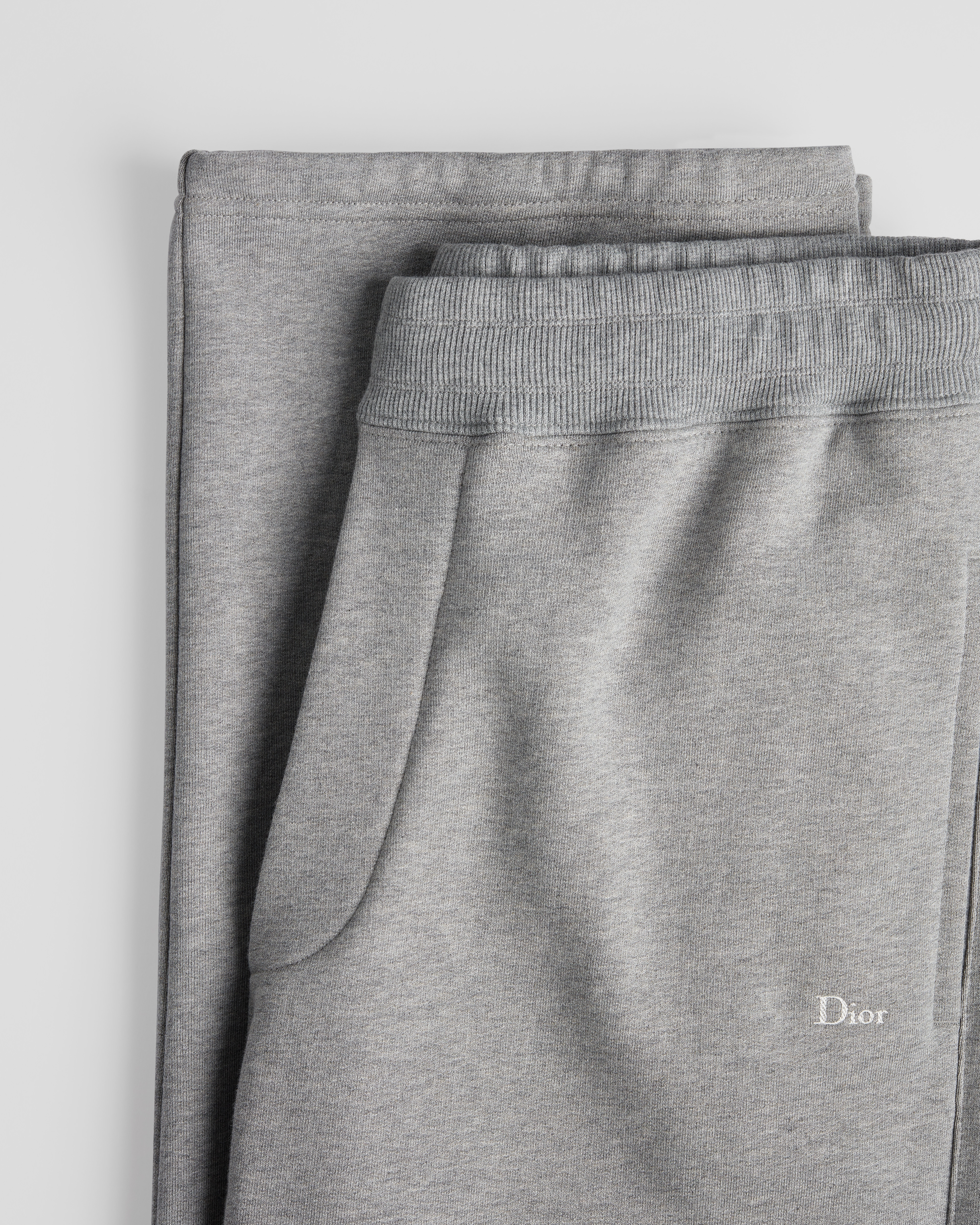 運動長褲 灰色全棉抓毛絨 E09