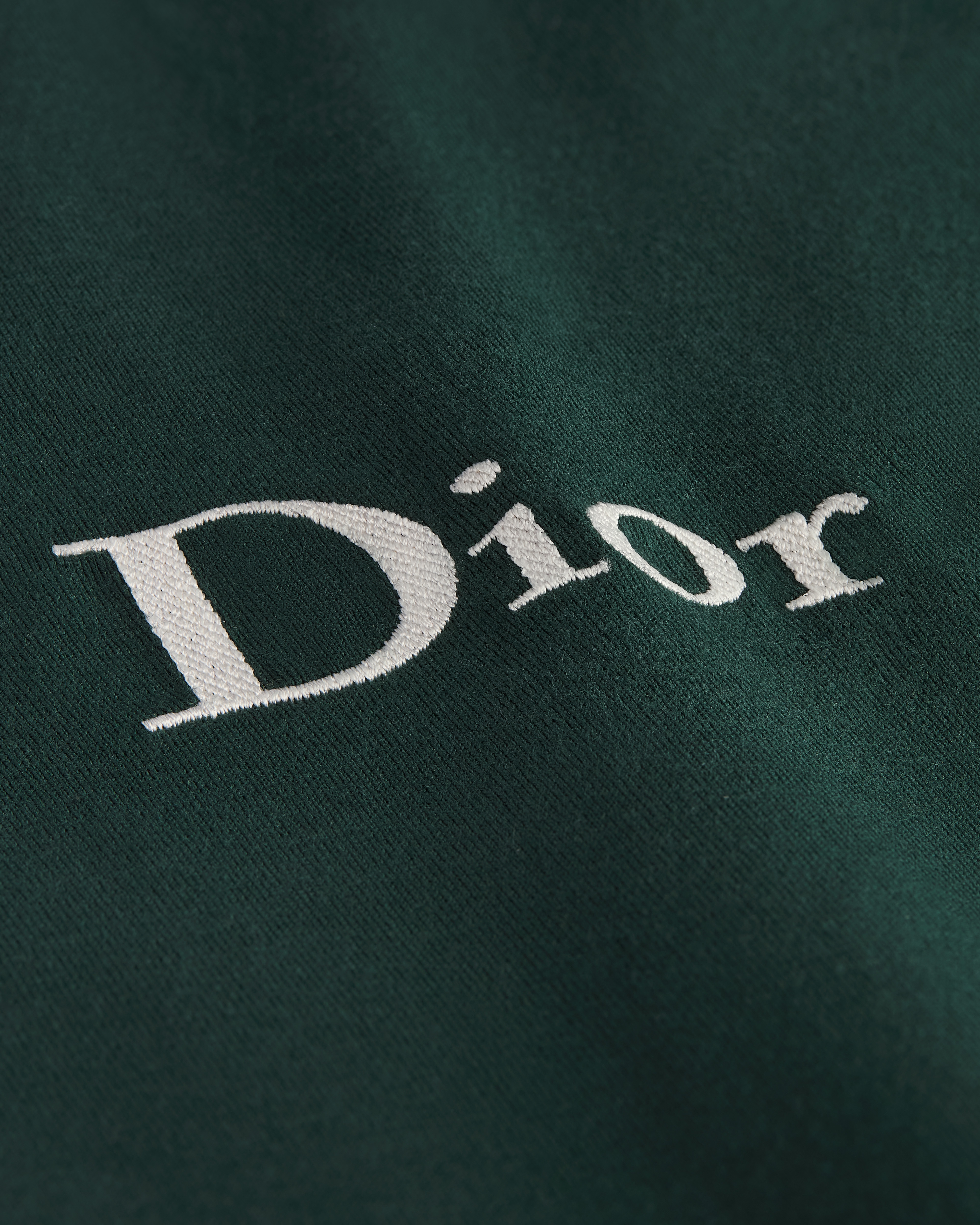 寬鬆剪裁 Dior 刺繡 T 恤 綠色棉質針織布 E09