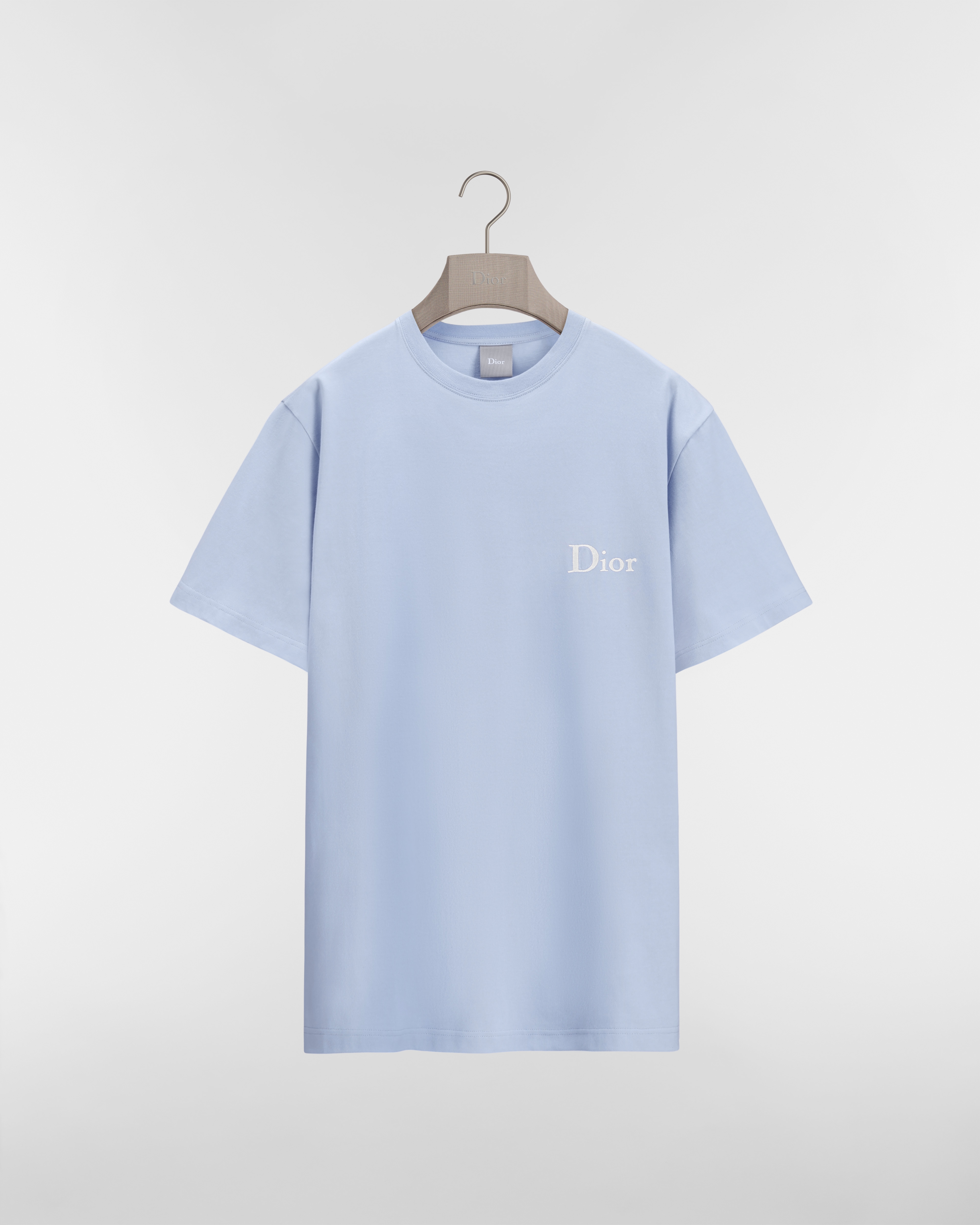 T-Shirt with Dior Embroidery, Relaxed Fit White Cotton Jersey | DIOR