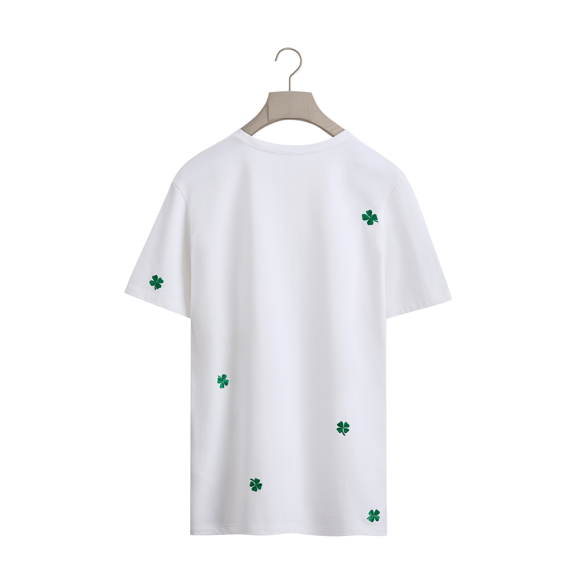 T-Shirt with Dior Clover Embroidery, Relaxed Fit White Cotton Jersey E08