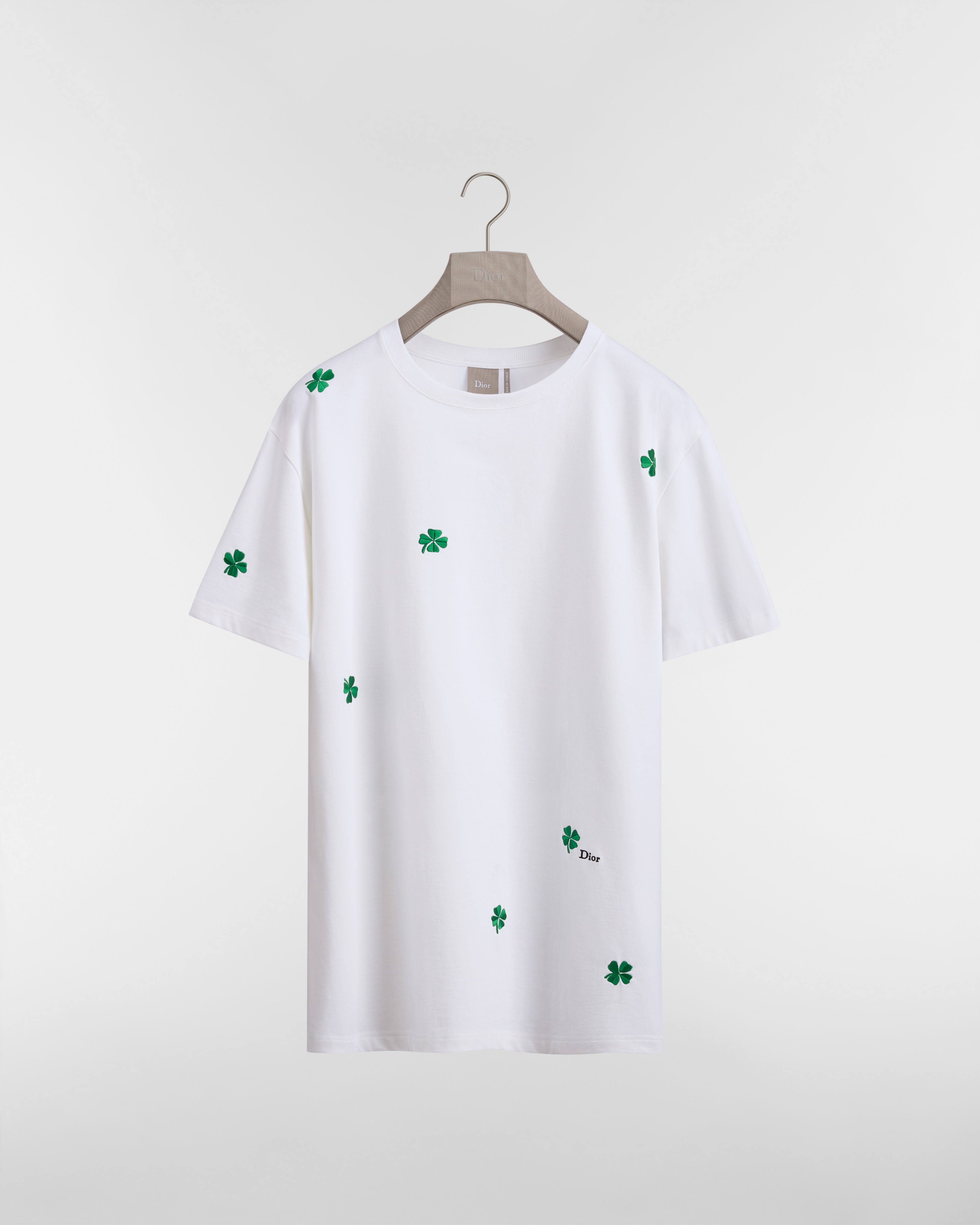 T-Shirt with Dior Clover Embroidery, Relaxed Fit