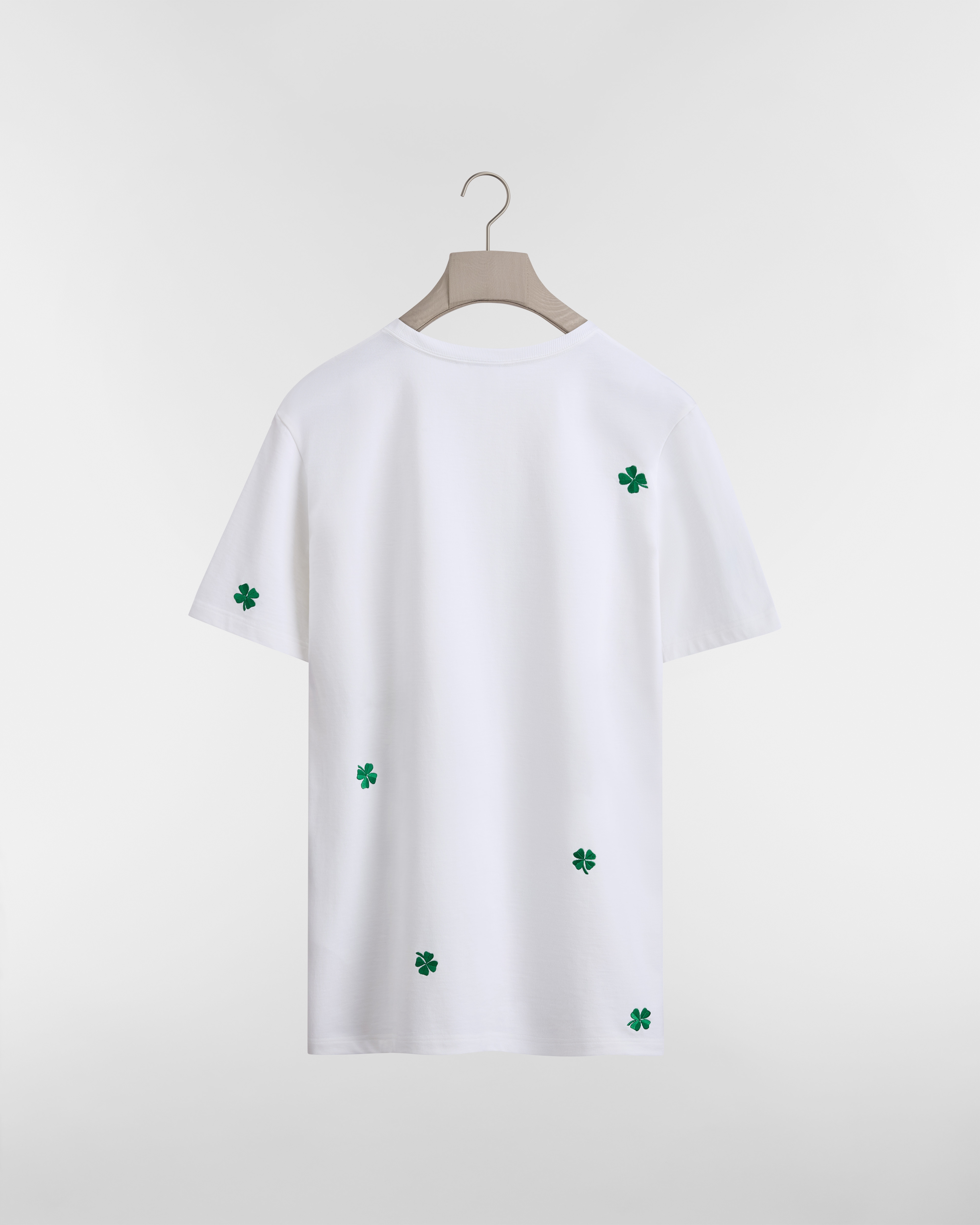 T-shirt à broderie Dior Clover, coupe relax Jersey de coton blanc E08