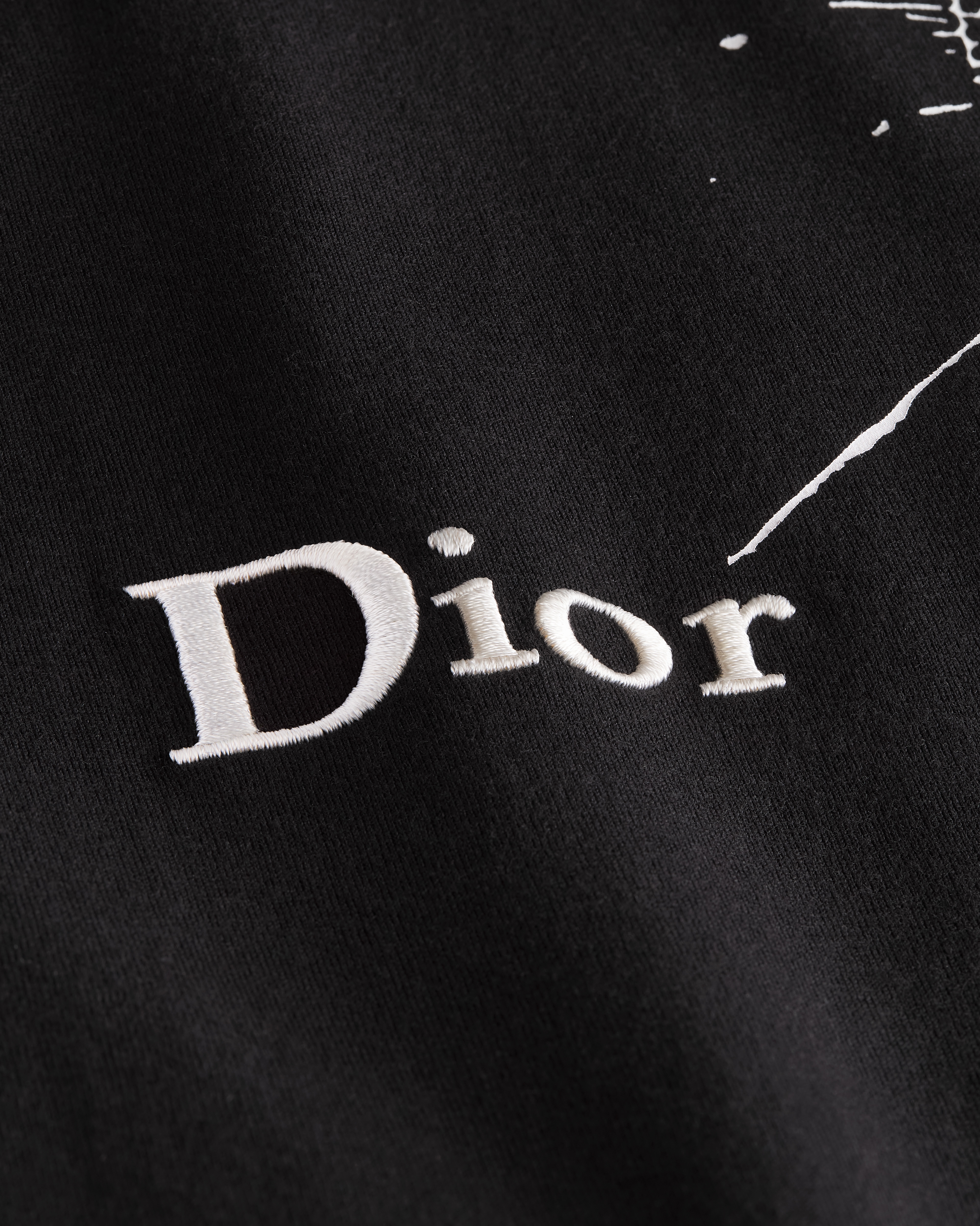 T-shirt con ricamo e stampa Book Cover, vestibilità comoda Jersey di cotone nero e bianco E09