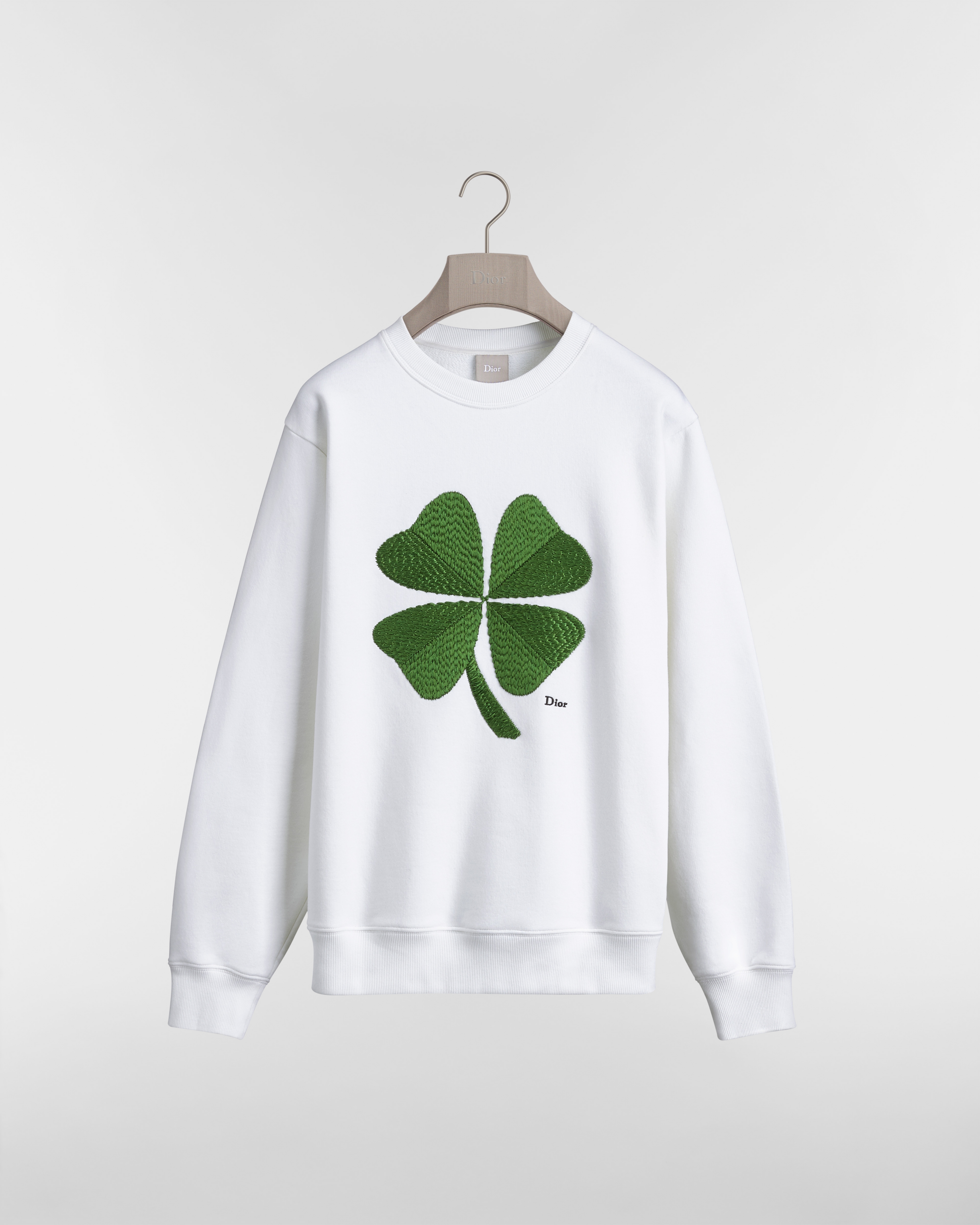 Sweatshirt with Dior Clover Embroidery, Relaxed Fit