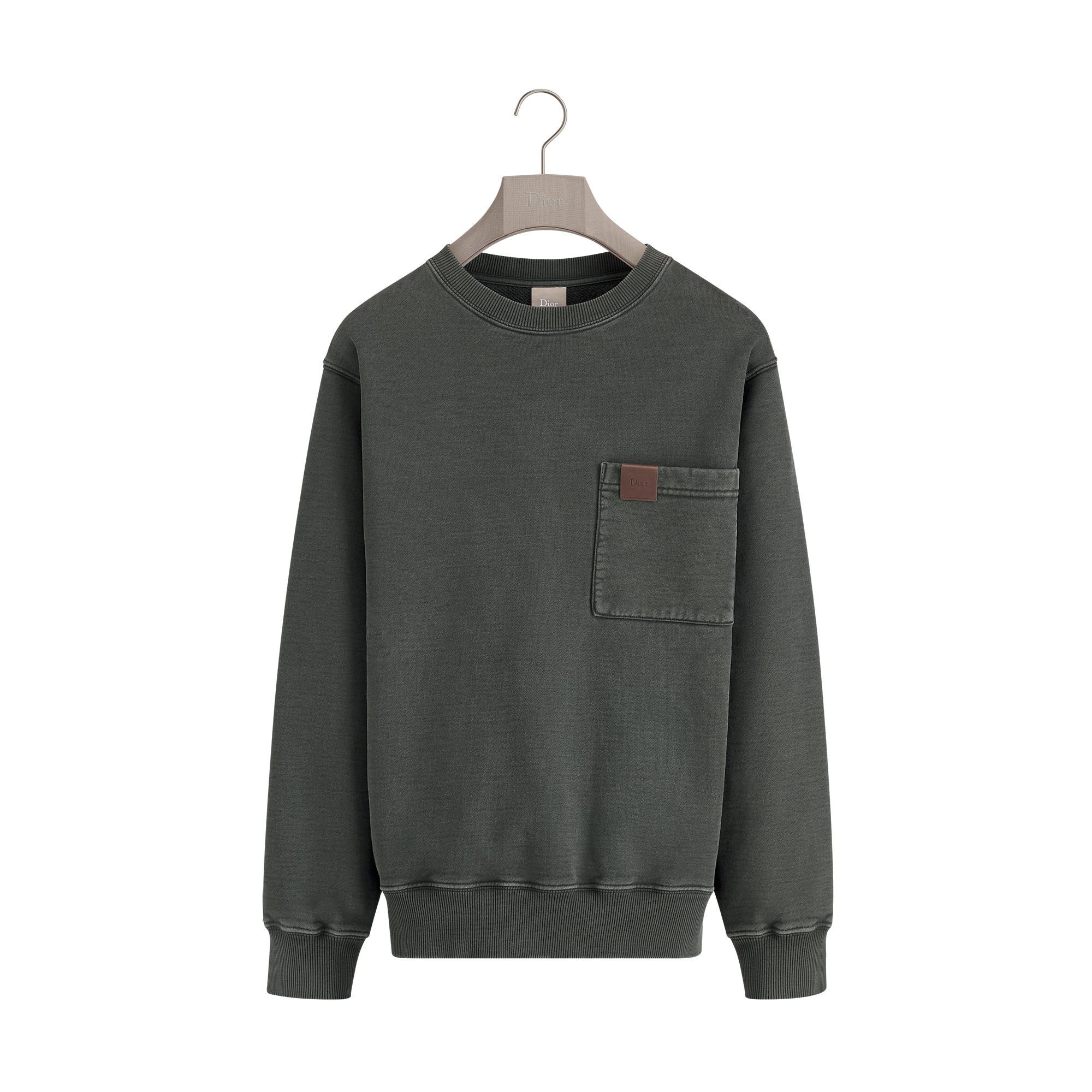 Sweatshirt, Relaxed Fit Gray Cotton Fleece | DIOR