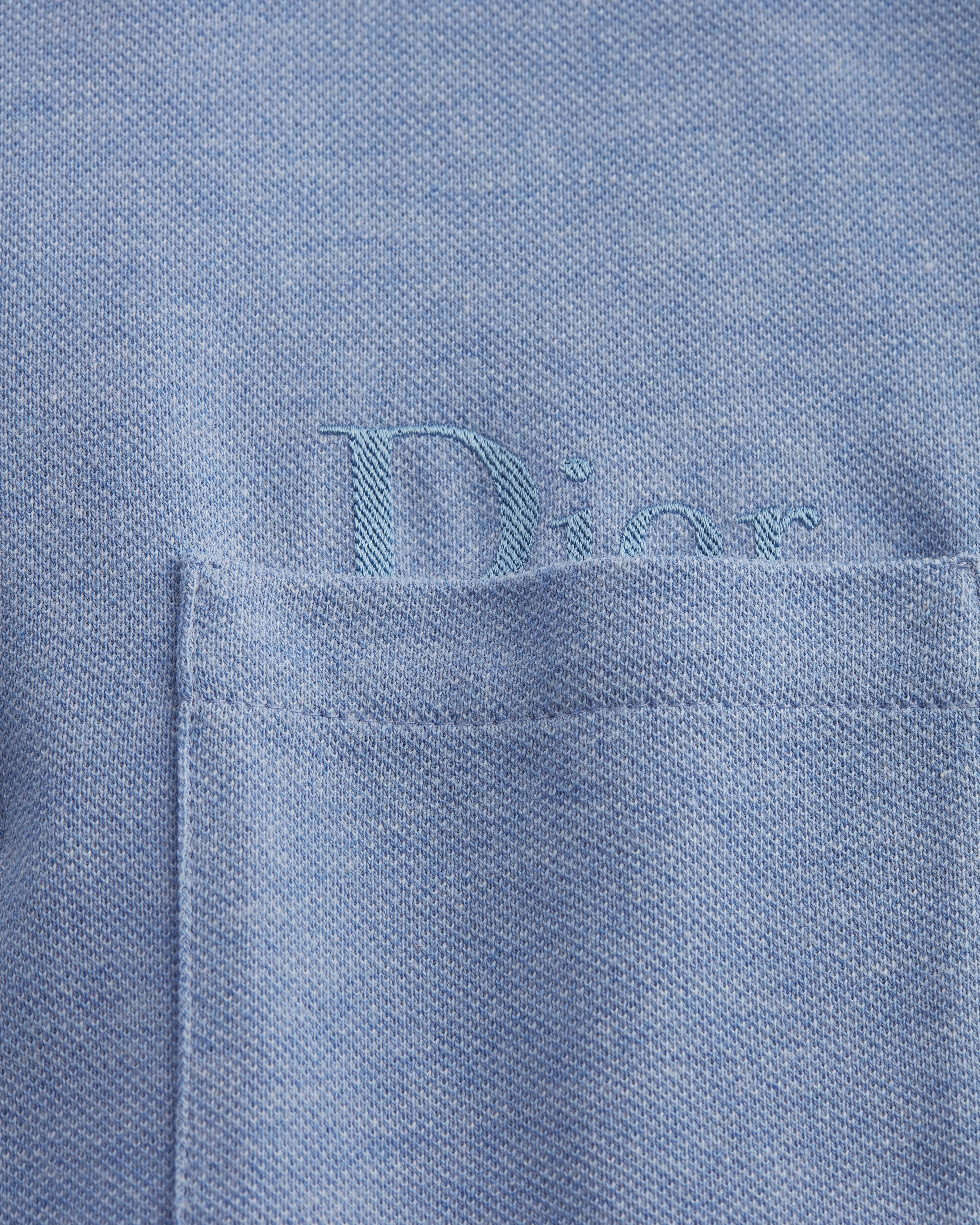 Poloshirt Baumwollpikee in Blau E09