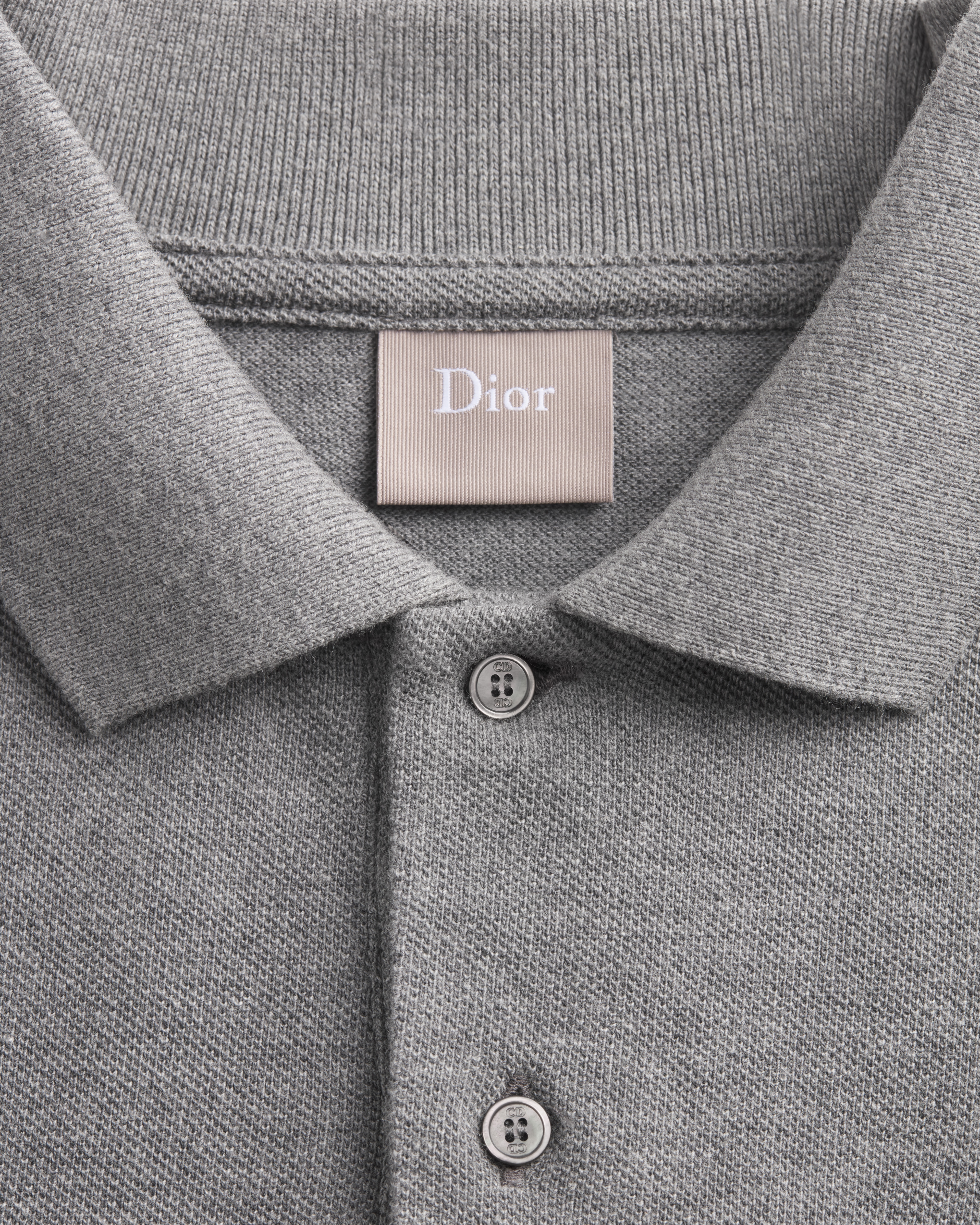 Poloshirt Baumwollpikee in Grau E09