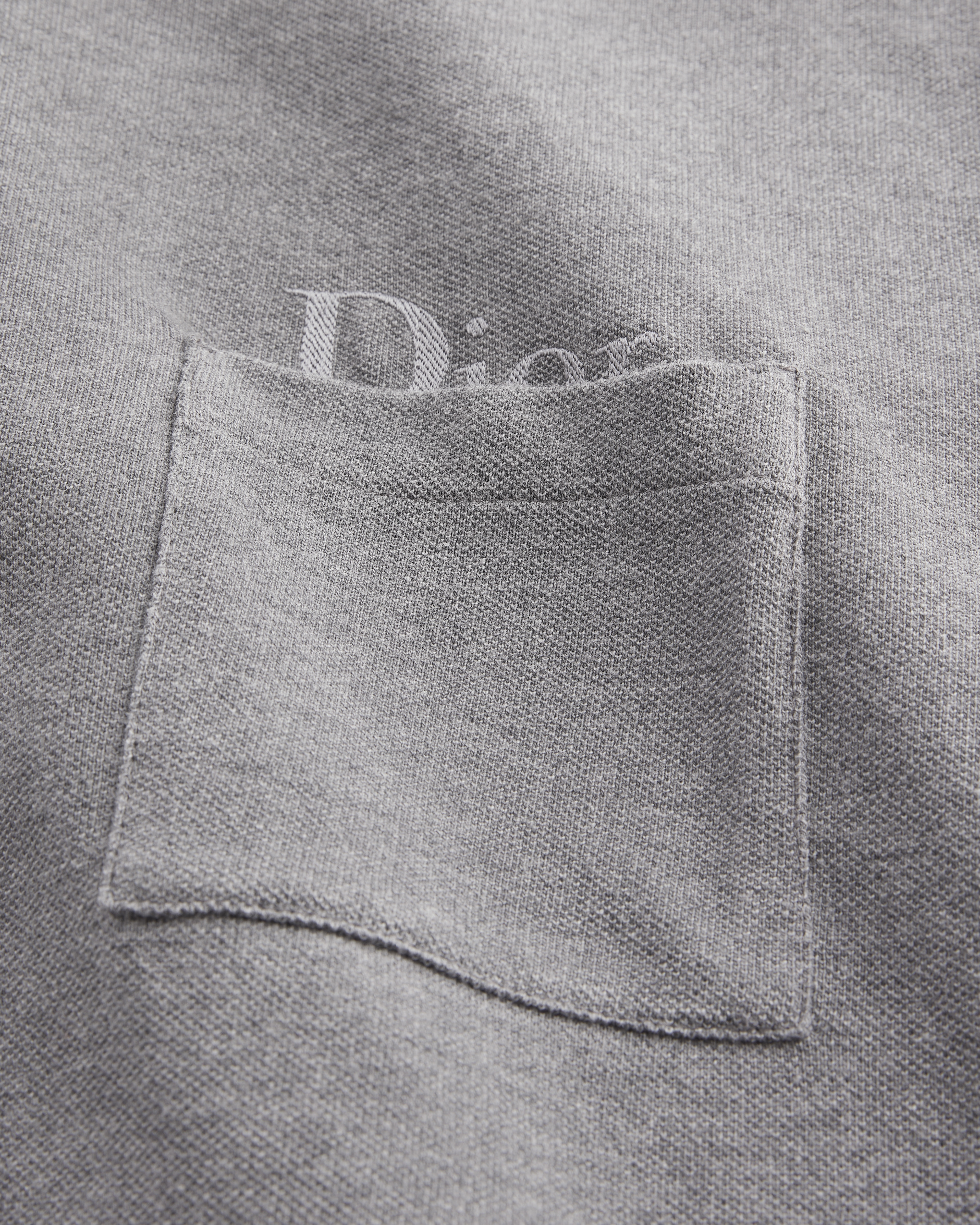 Poloshirt Baumwollpikee in Grau E12