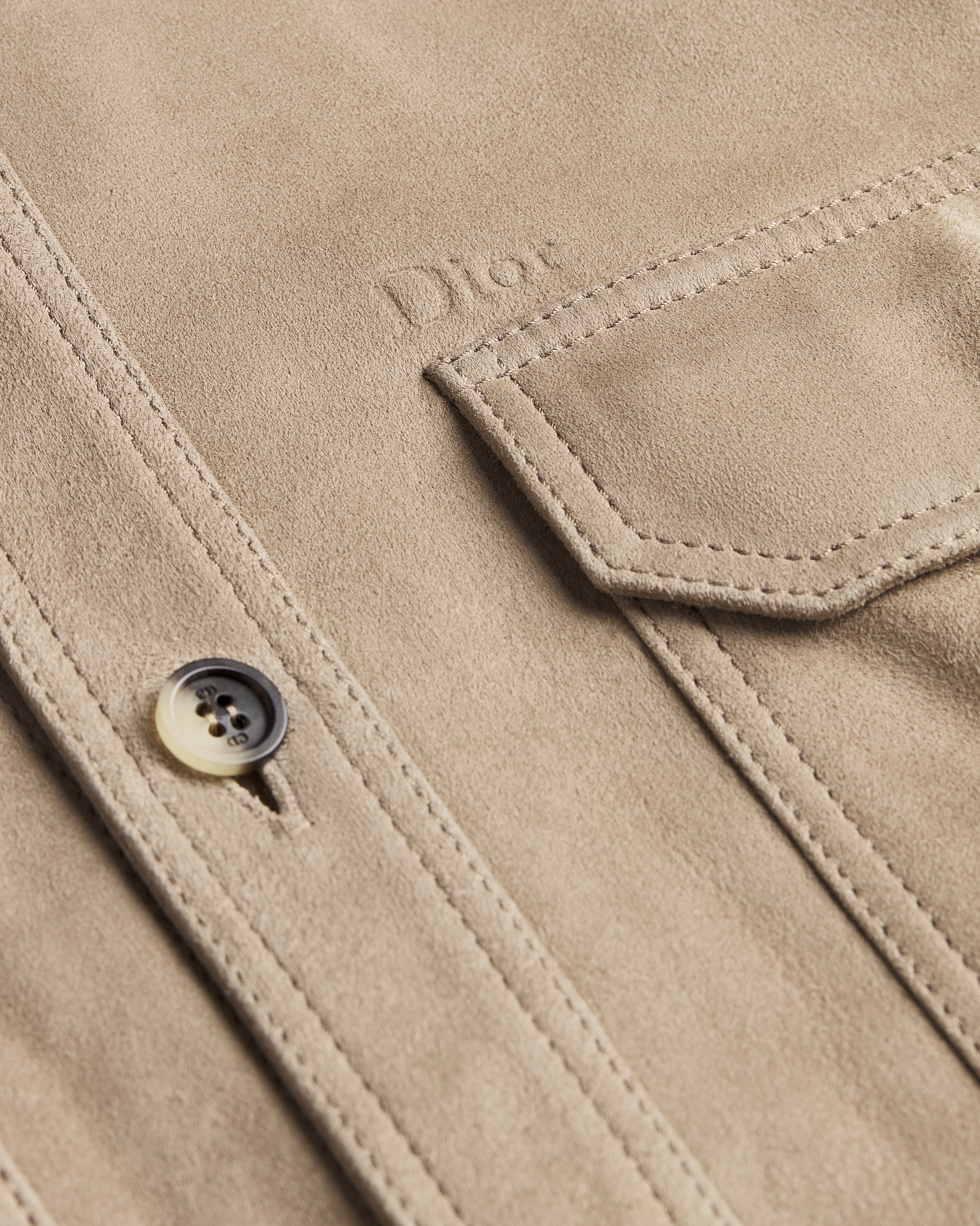 襯衫外套 米色羊皮 E09