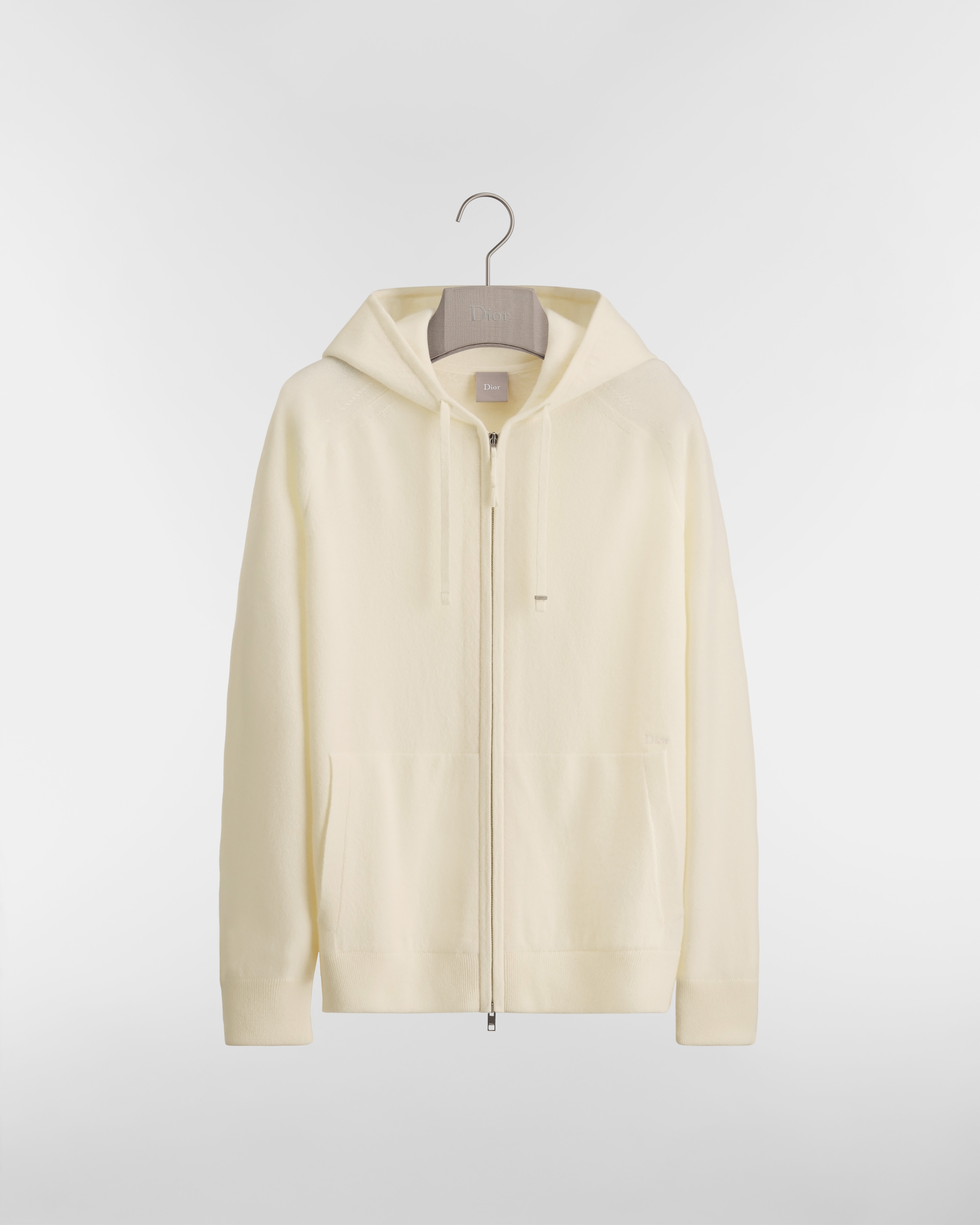 Hooded Sweater with Dior Embroidery, Comfortable Fit