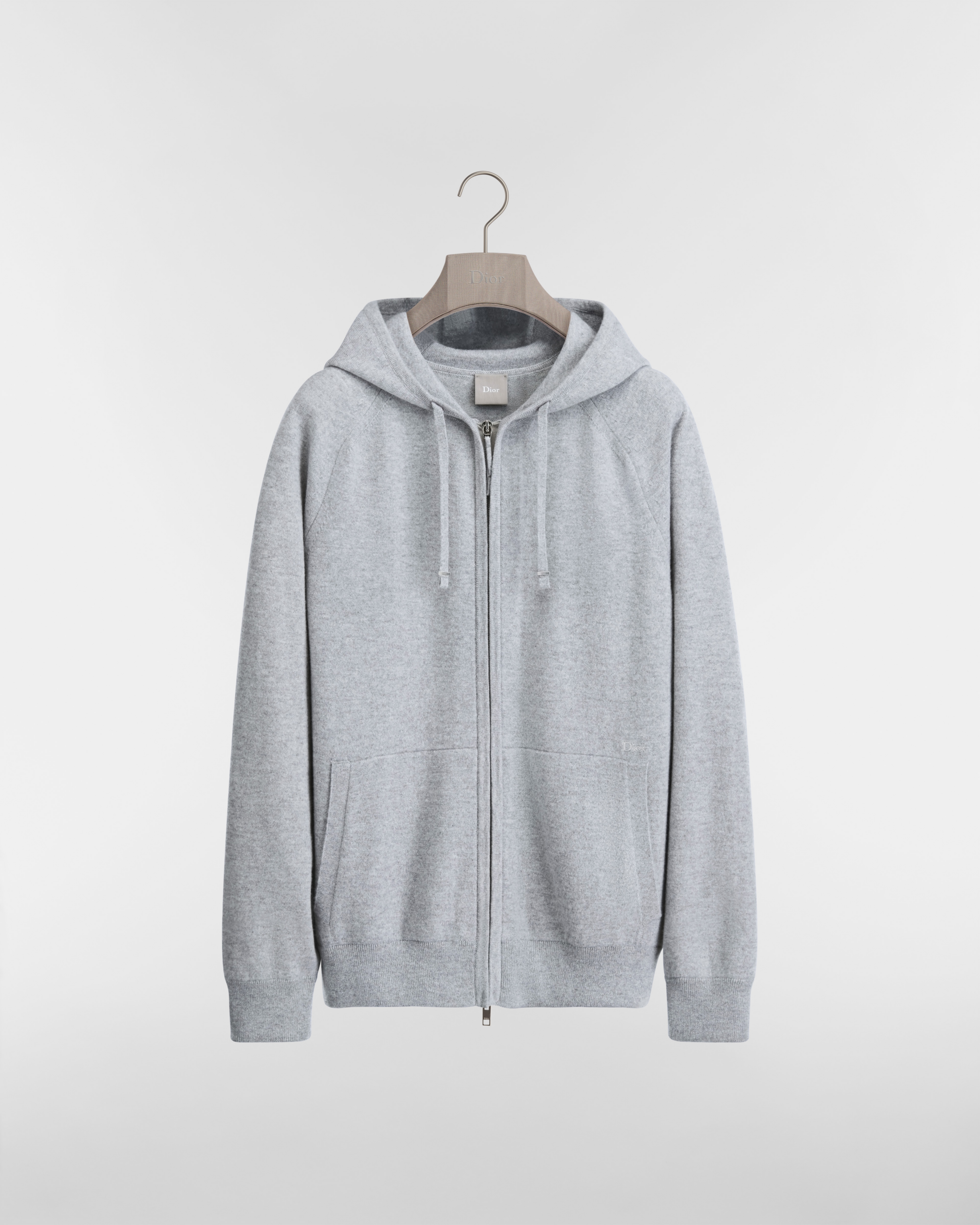 Hooded Sweater with Dior Embroidery