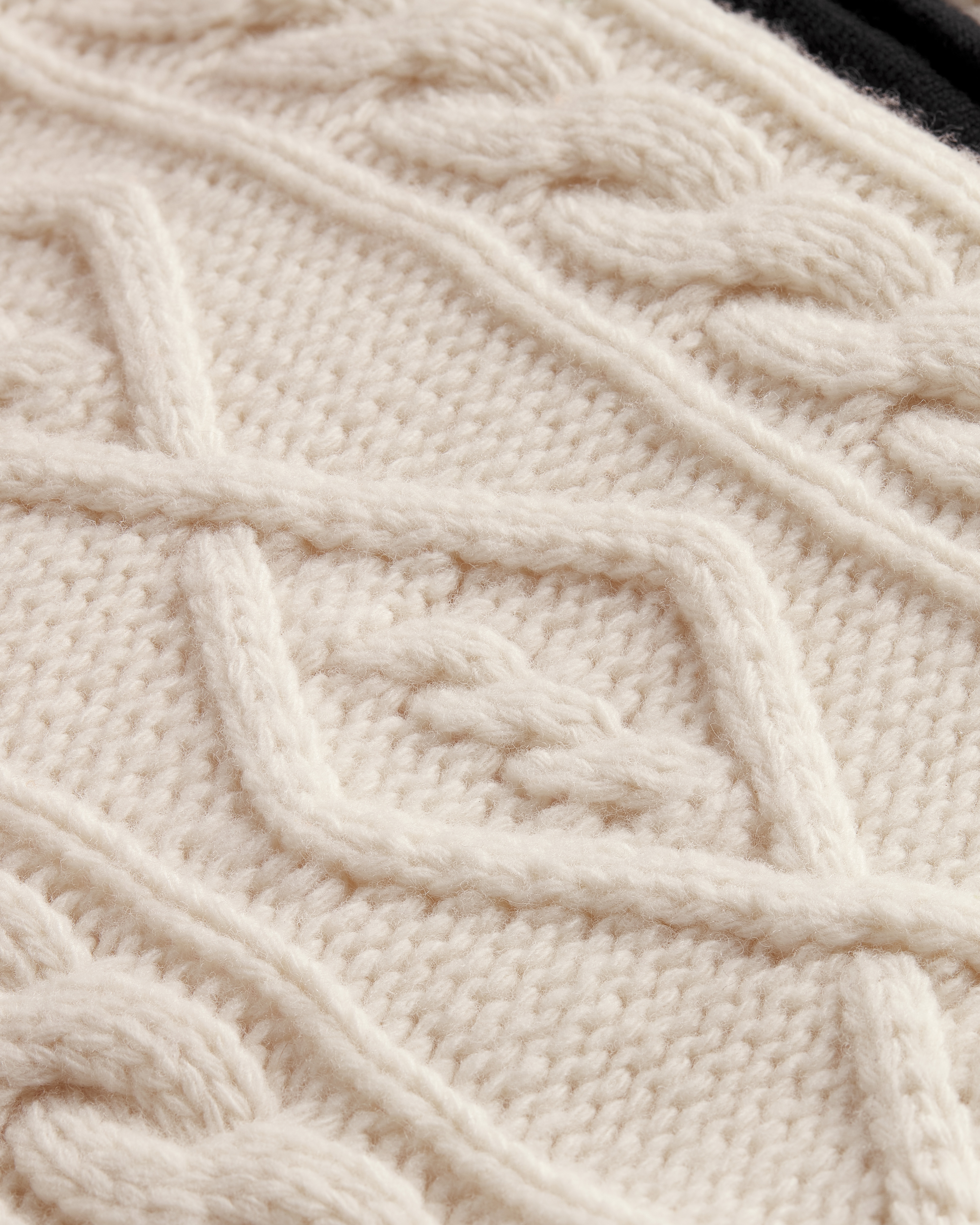 Blouson mit Knopfverschluss Strick aus Schurwoll-Kaschmirmischung in Weiß und Orange E10