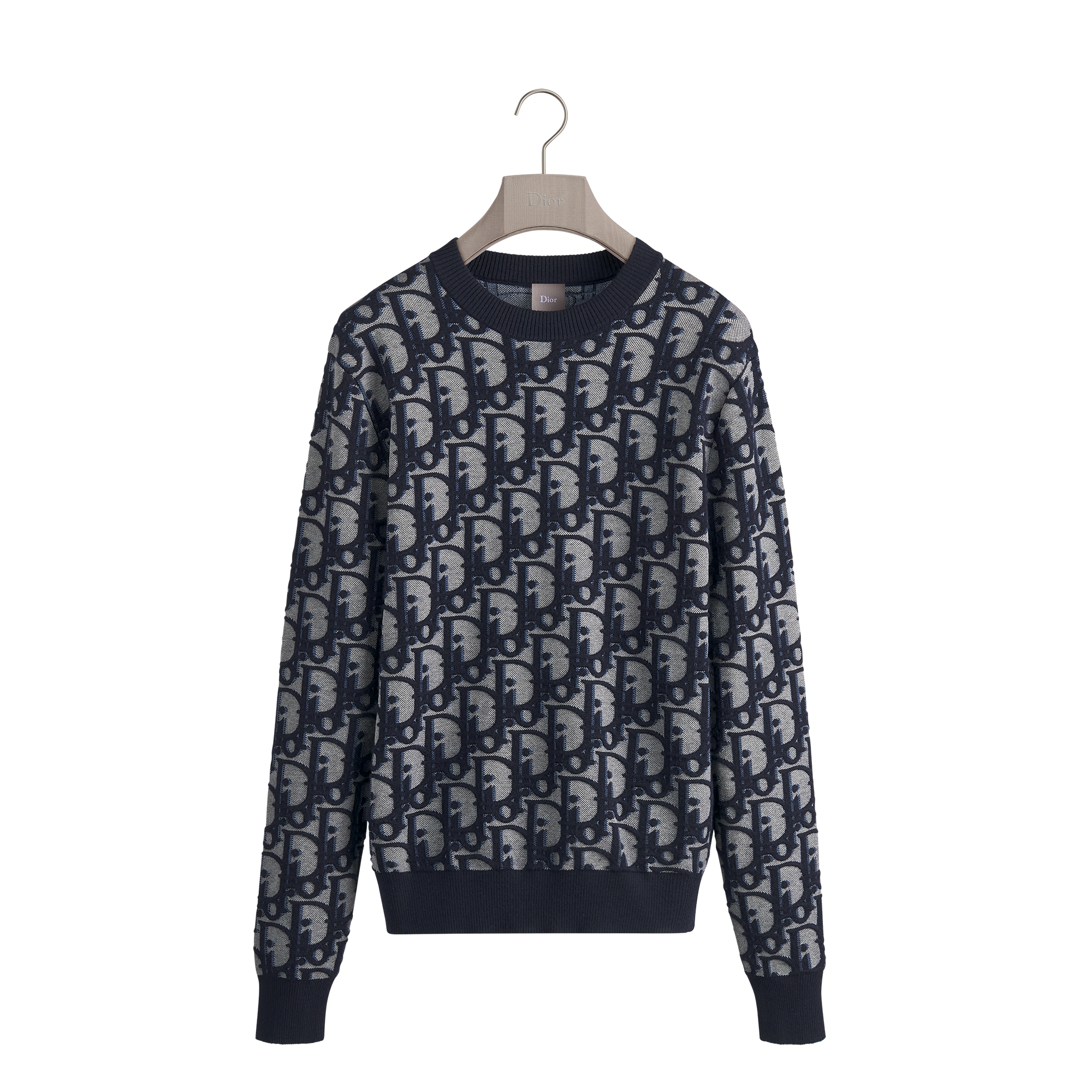  藍色棉、羊毛和絲綢混紡緹花