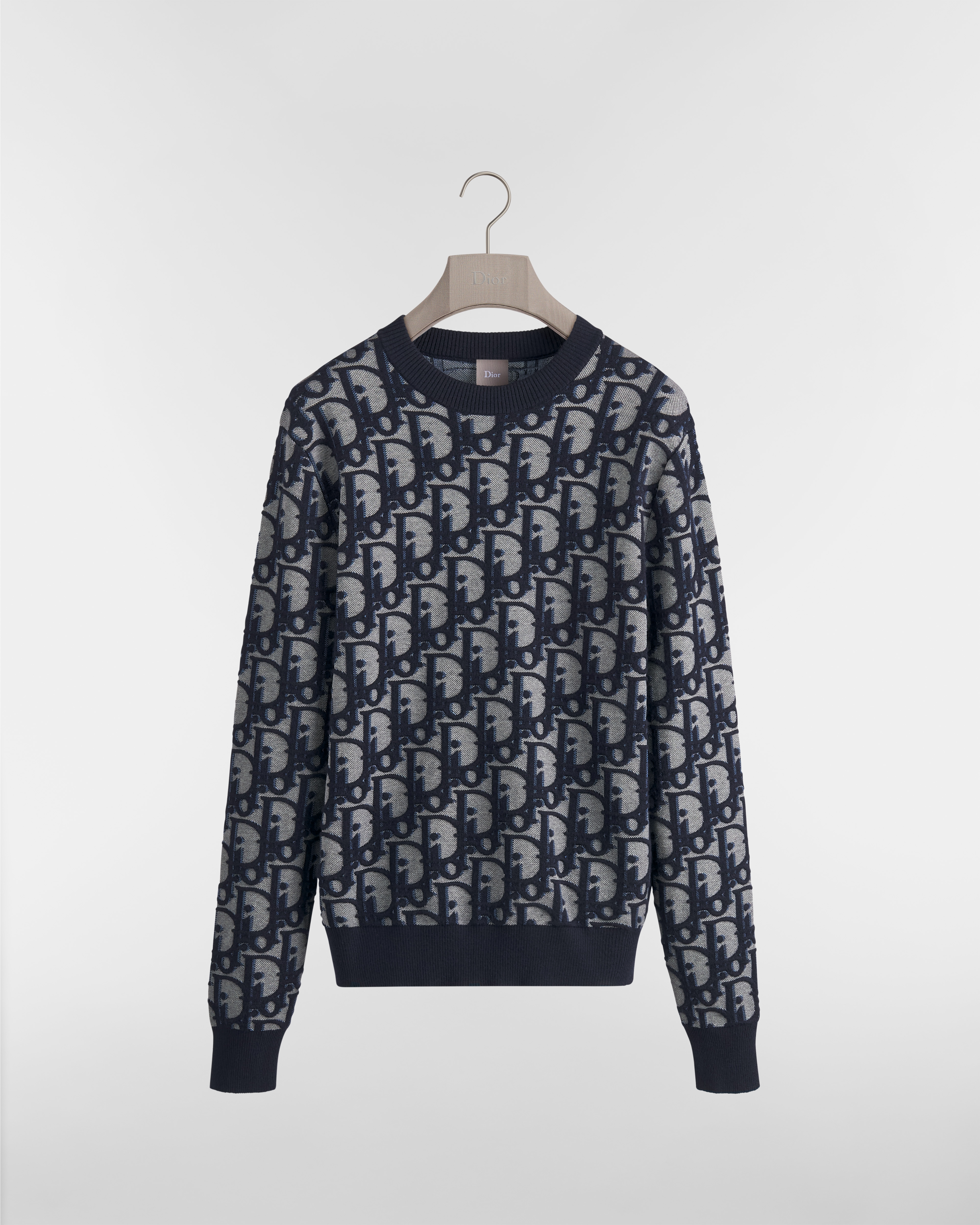 セーター ディオール オブリーク コットン・ウール・シルクブレンド ジャカード E01