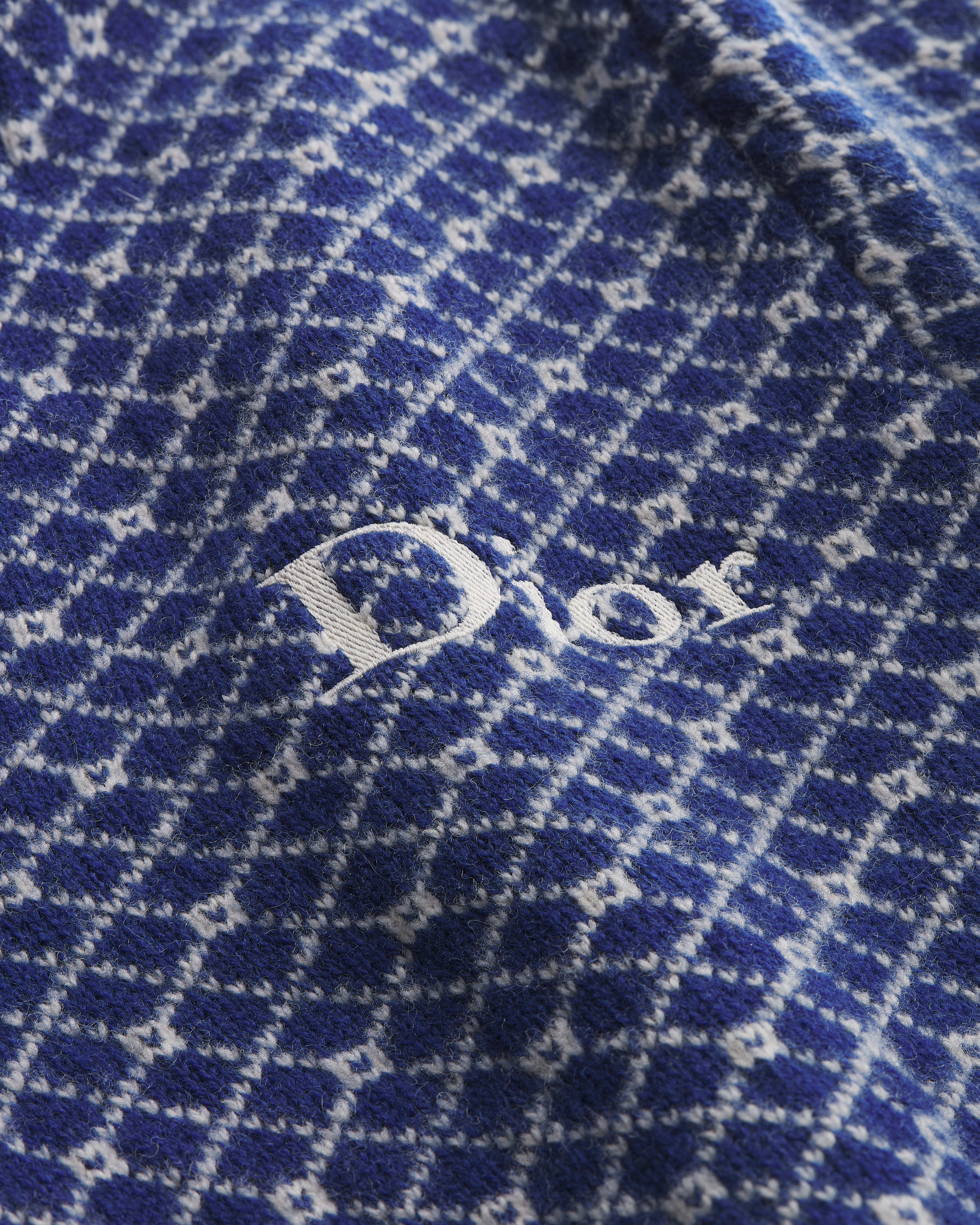 Pullover Wolljacquard in Blau E09