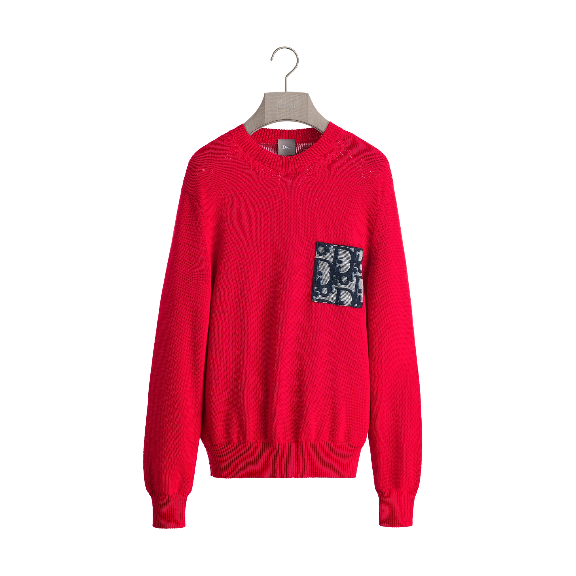 Dior Oblique Sweater Red Cotton Jersey E01