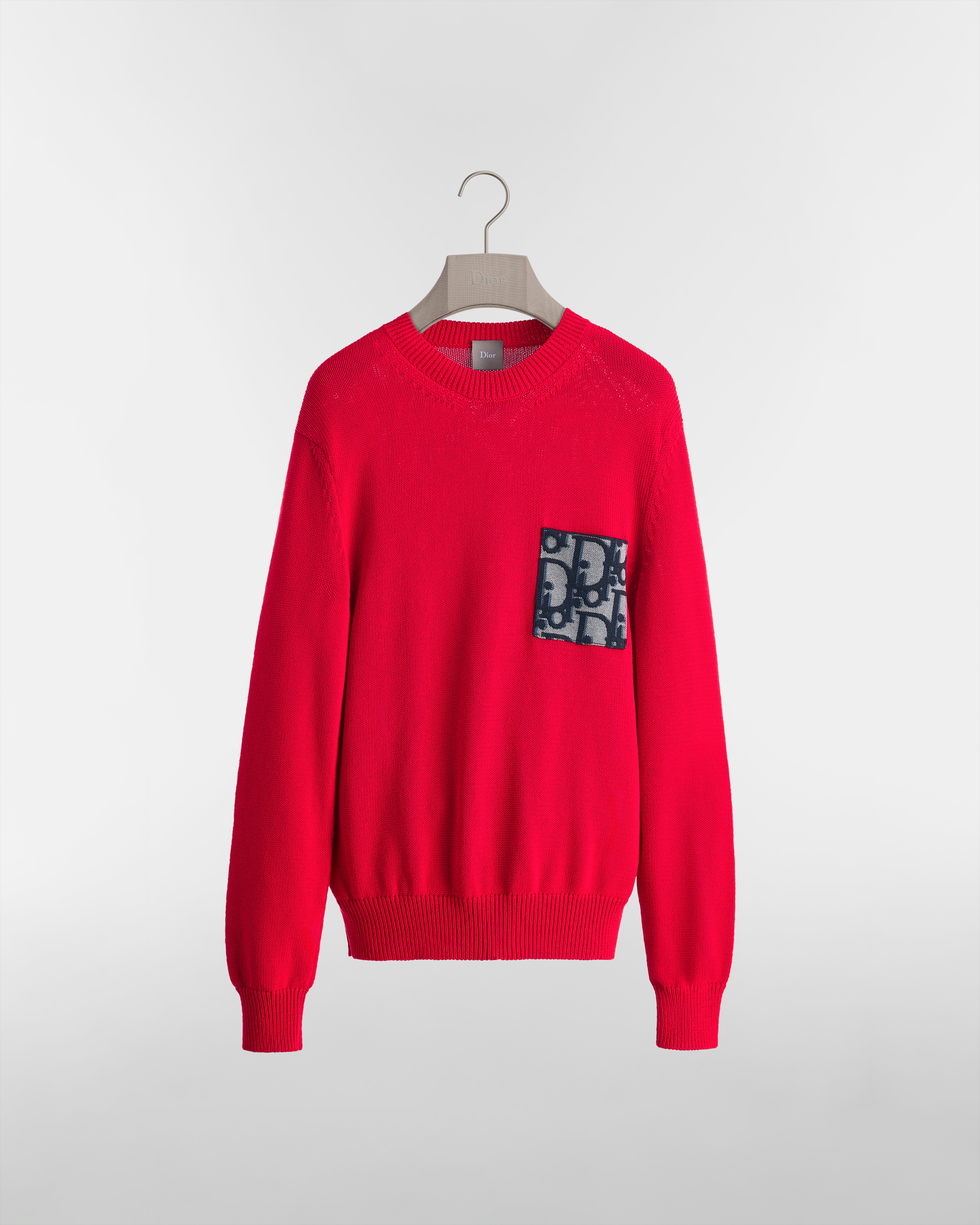 Dior Oblique Sweater Red Cotton Jersey E01