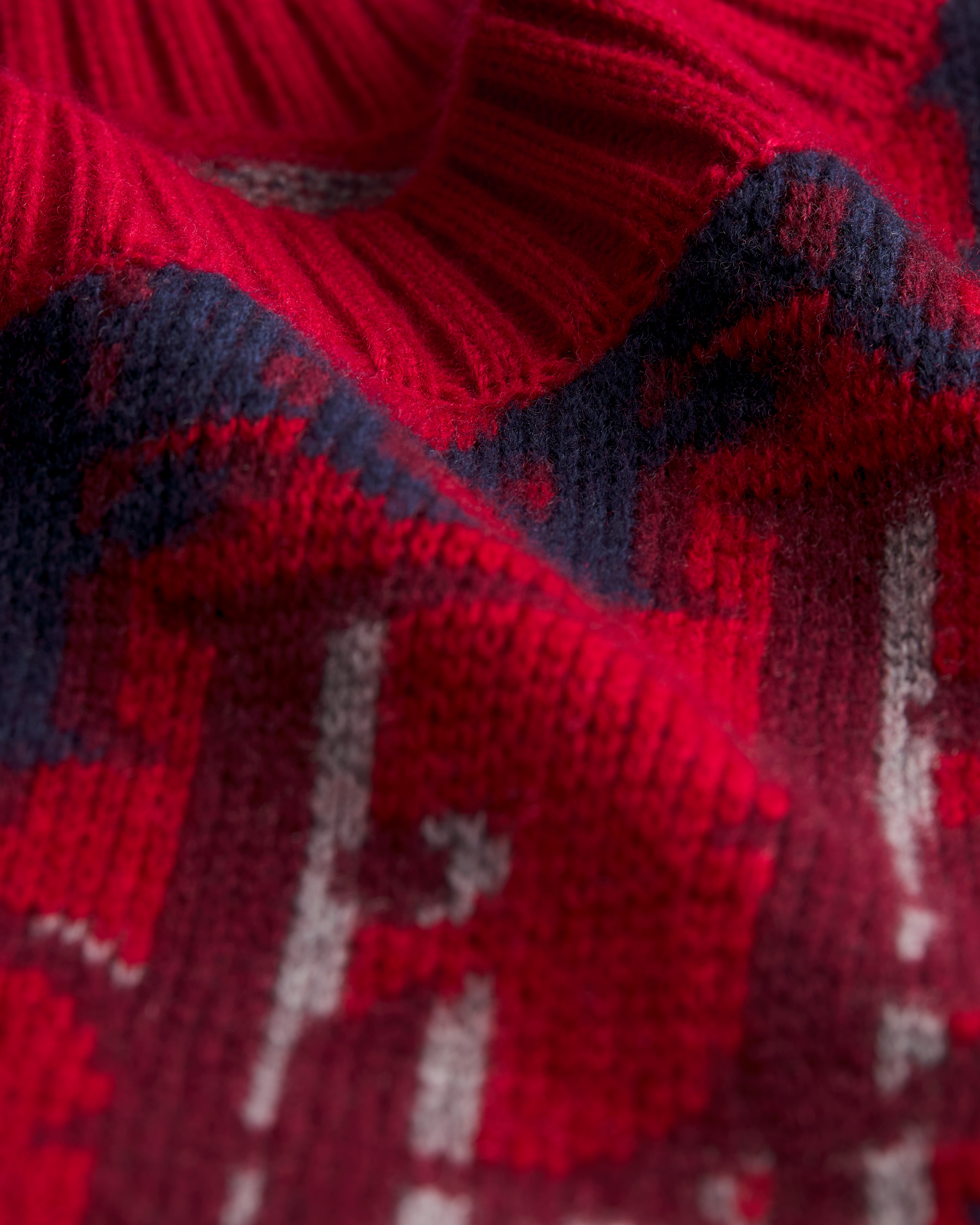 สเวตเตอร์ Dior Oblique ผ้าวูลแจ็กการ์ดสีแดง E09