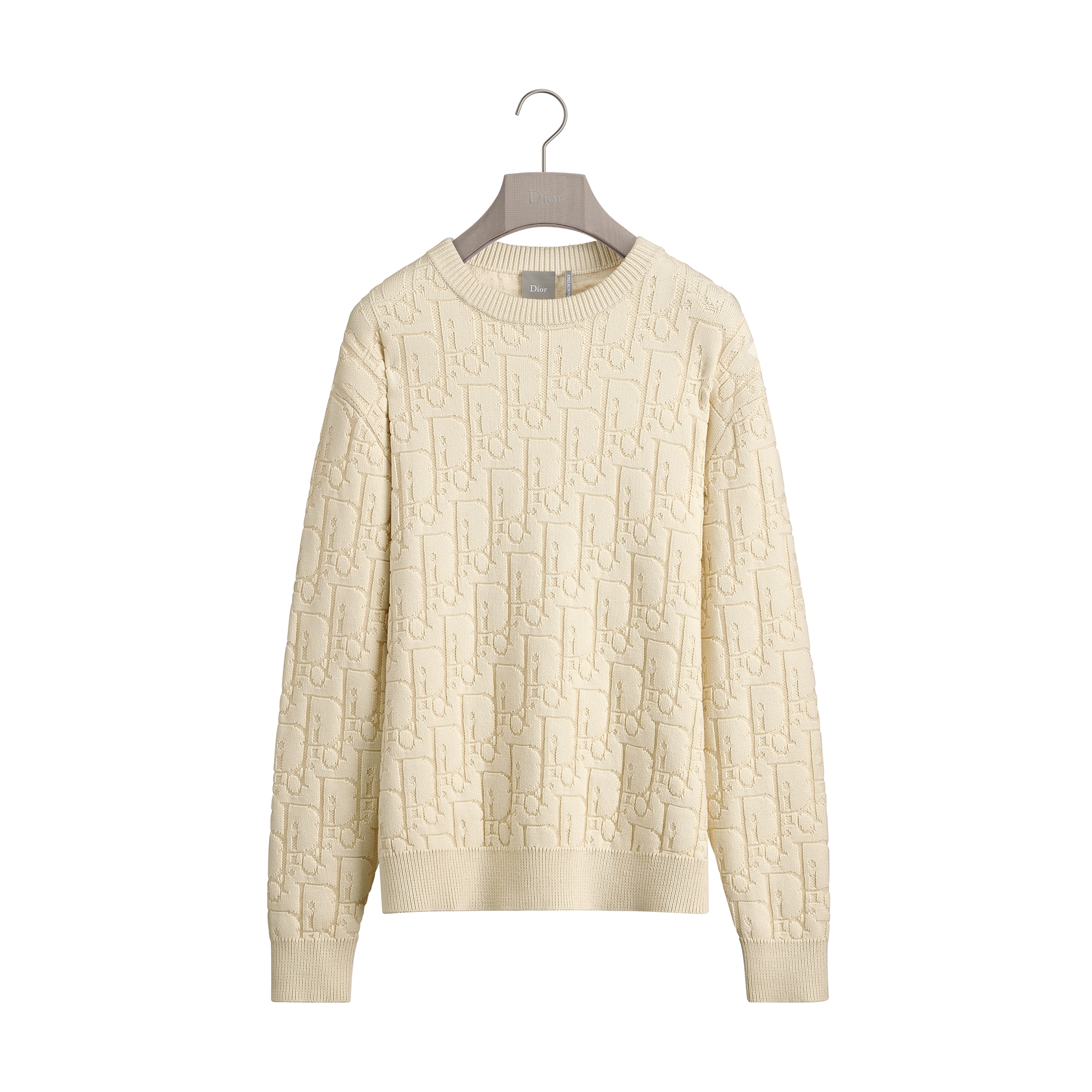  Jersey aus Baumwollmischung in Ecru