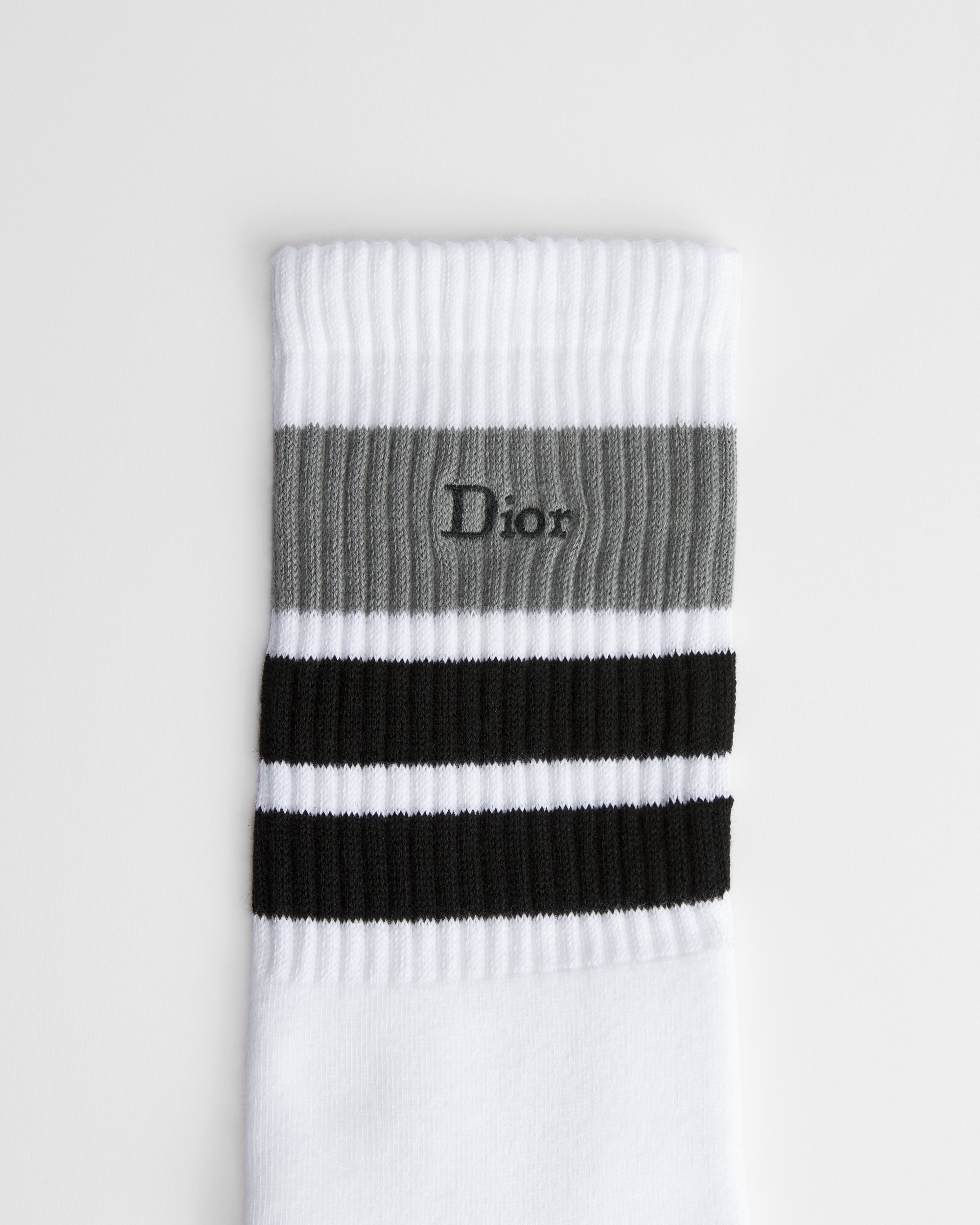 Calze Dior Misto cotone bianco e tricolore E09