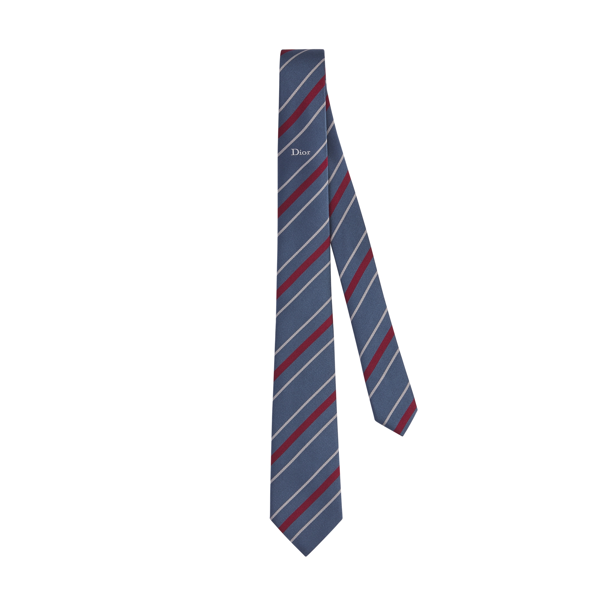  Blue, Light Gray and Red Silk