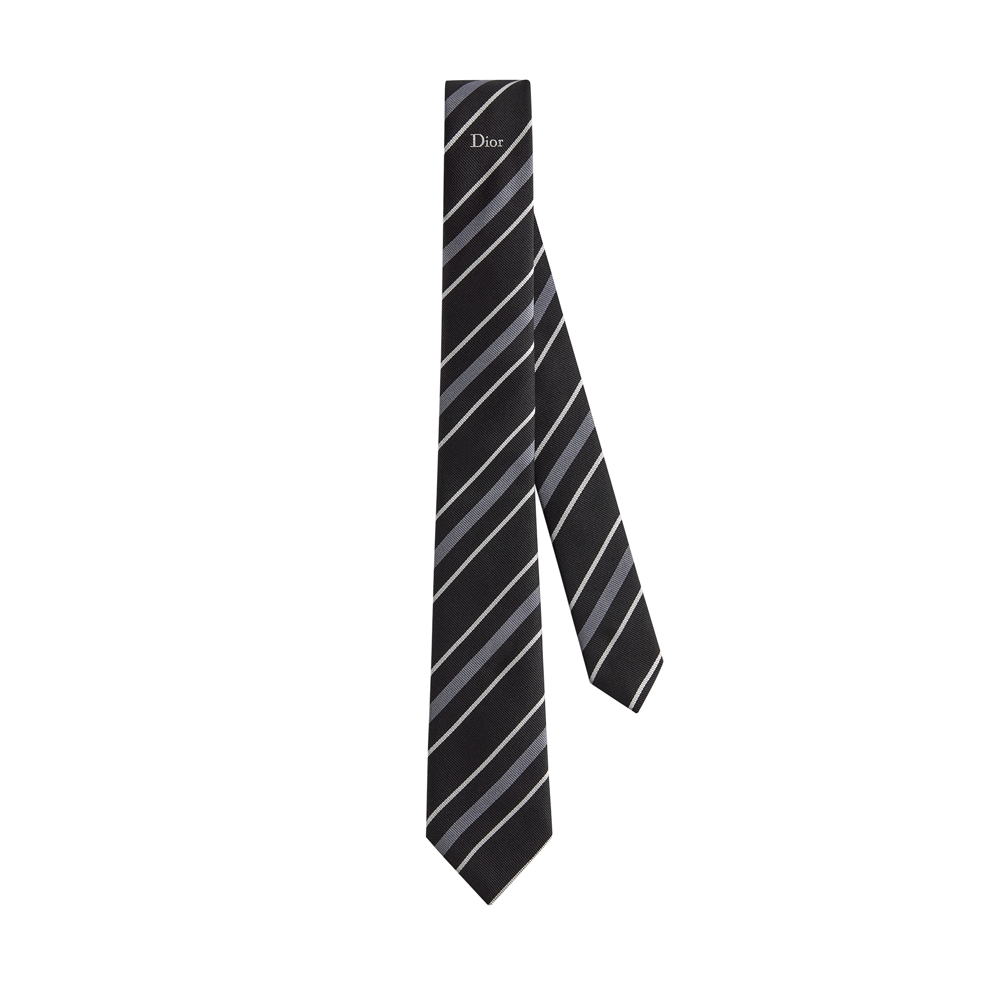  Black, Gray and White Silk