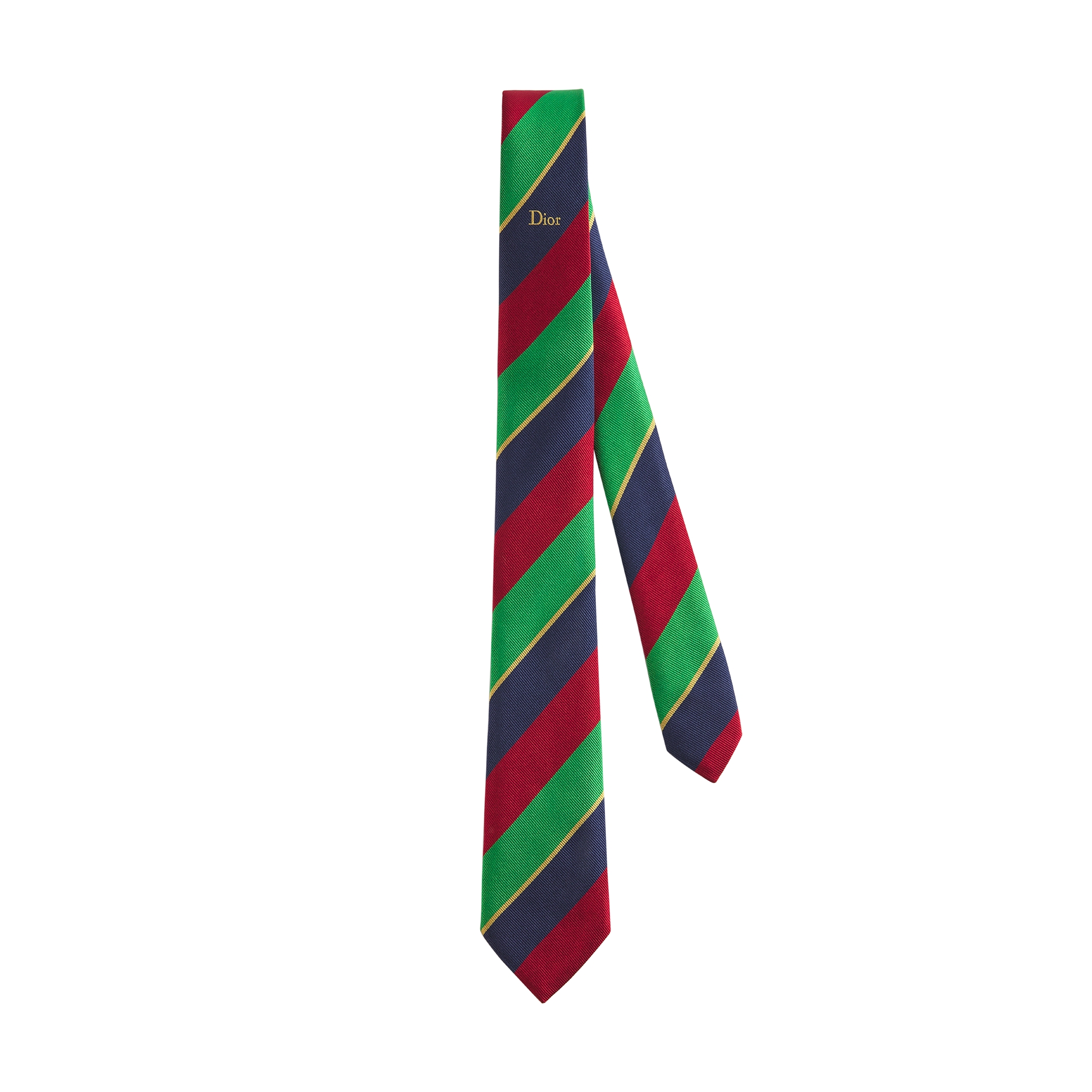 【Dior】Multicolored Itarian silk tie Striped Dior Tie Multicolor Silk | DIOR