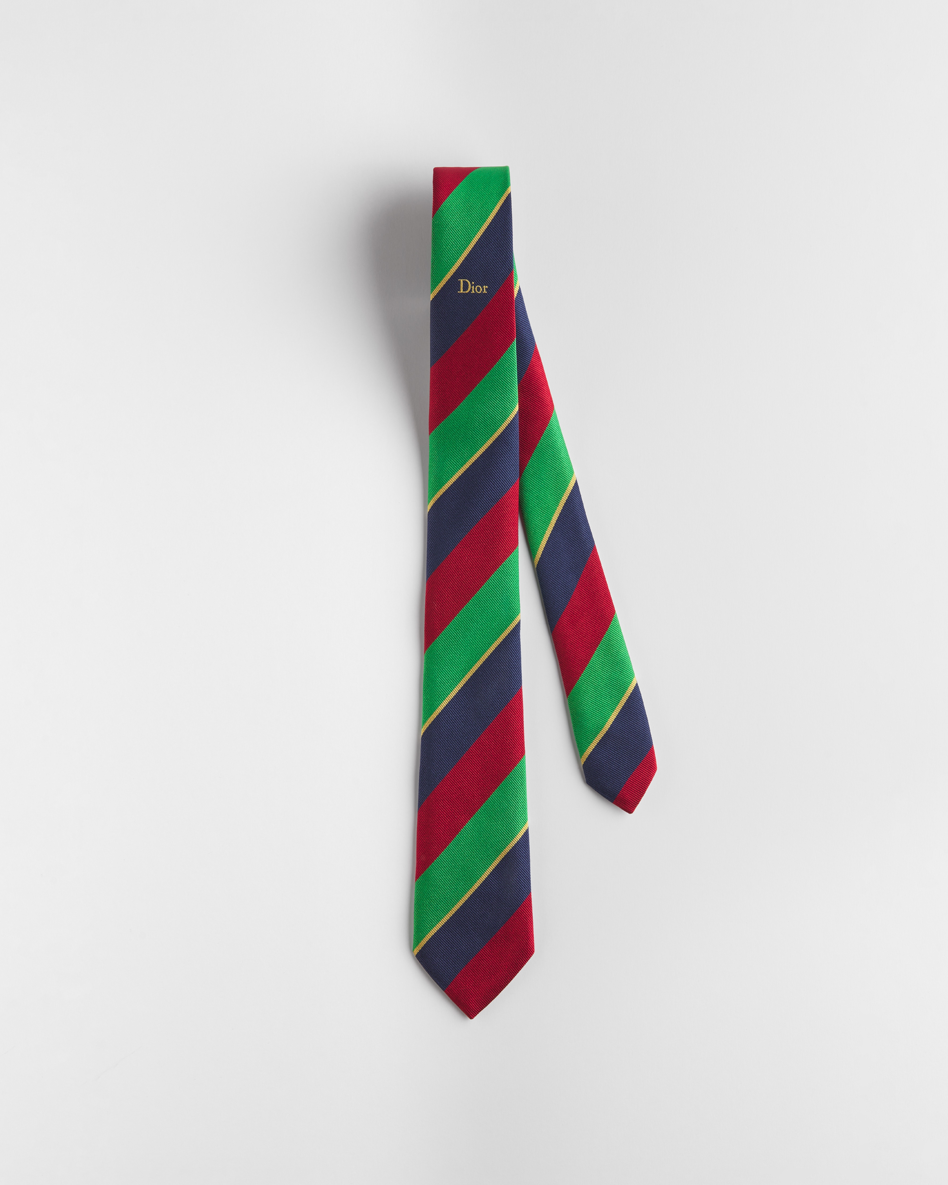 Striped Dior Tie Multicolor Silk E01