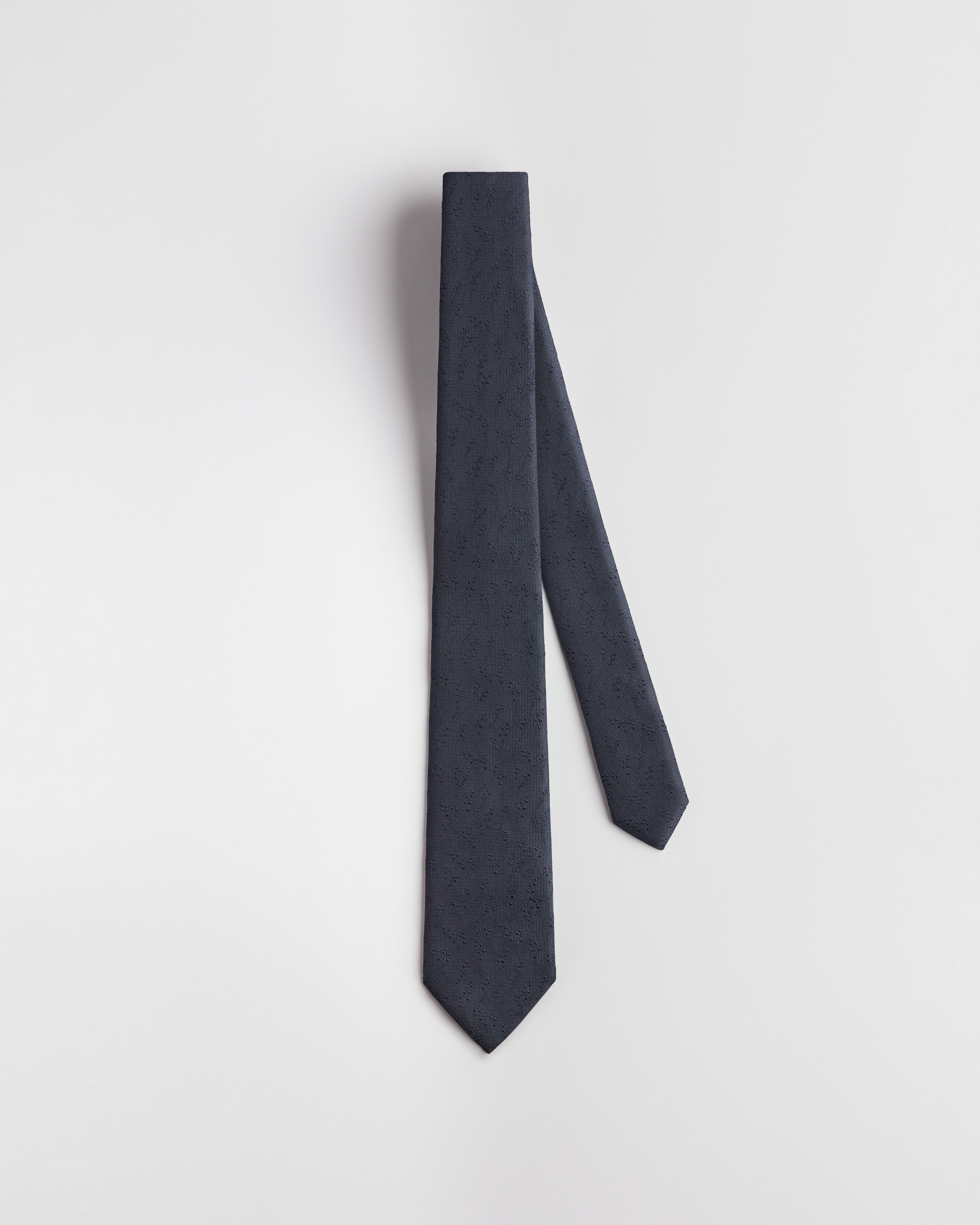 Cravate Muguet Soie bleu marine