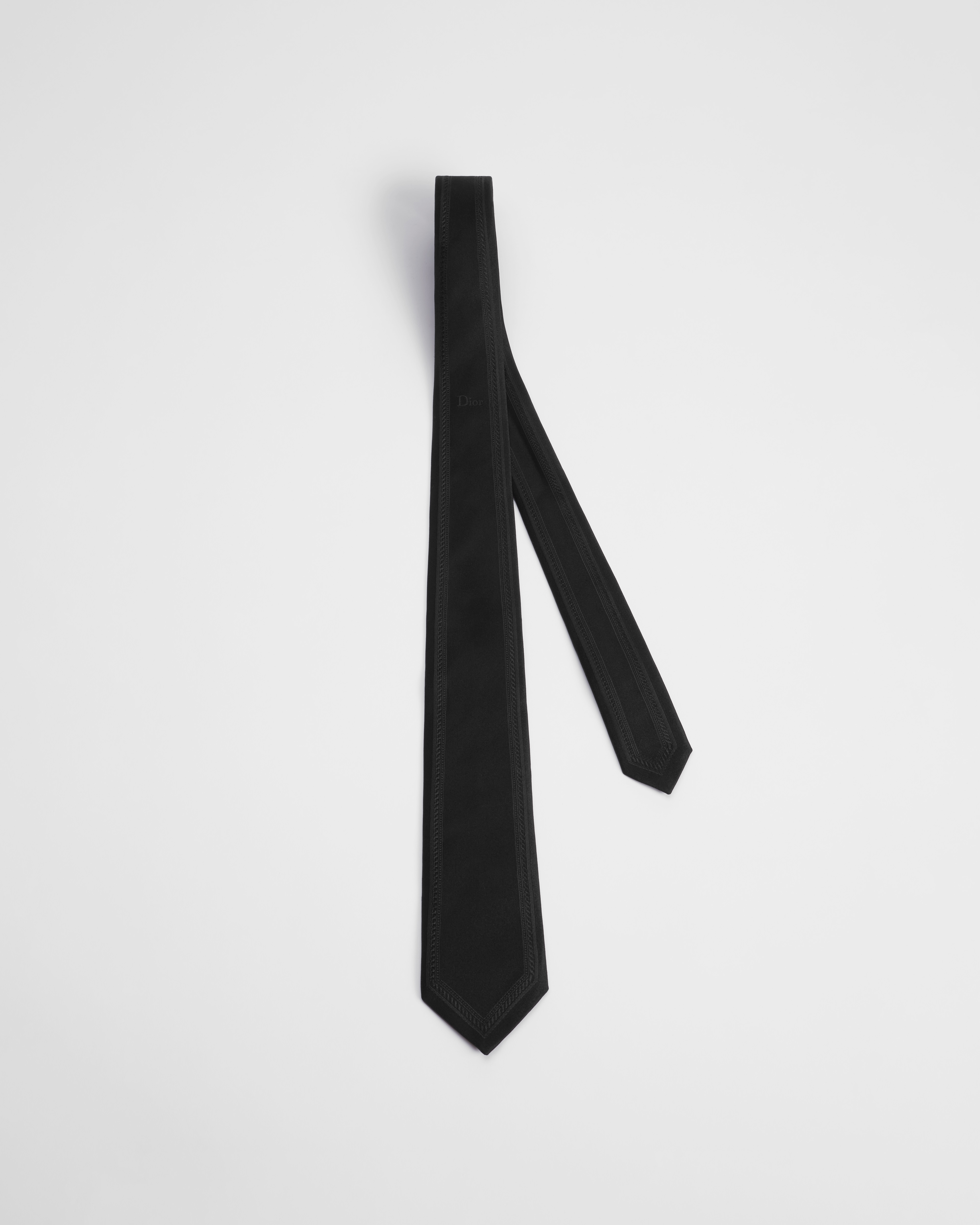 Dior Moulures Tie Black Silk E01