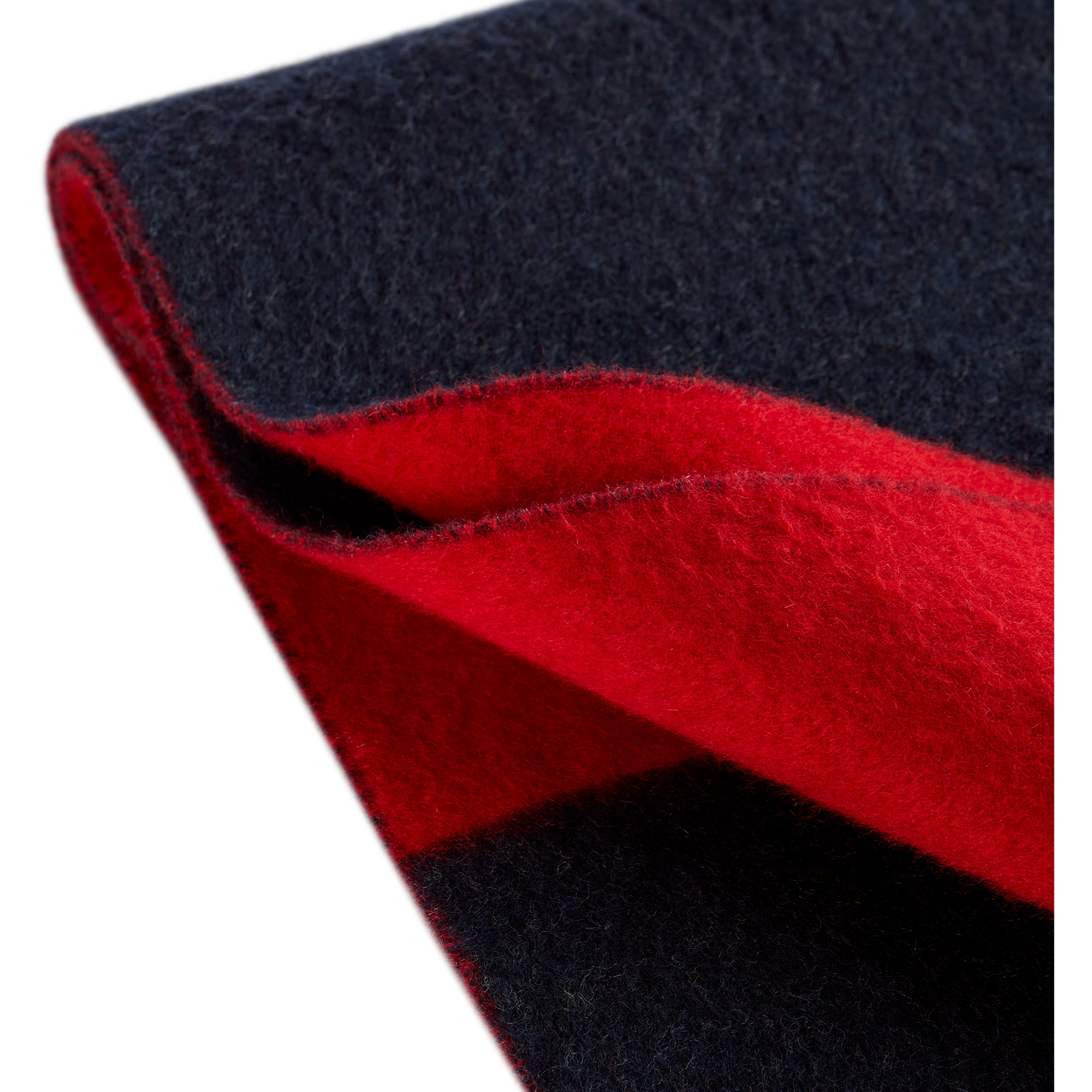 Dior Double-Sided Scarf Navy Blue and Red Wool and Cashmere E10