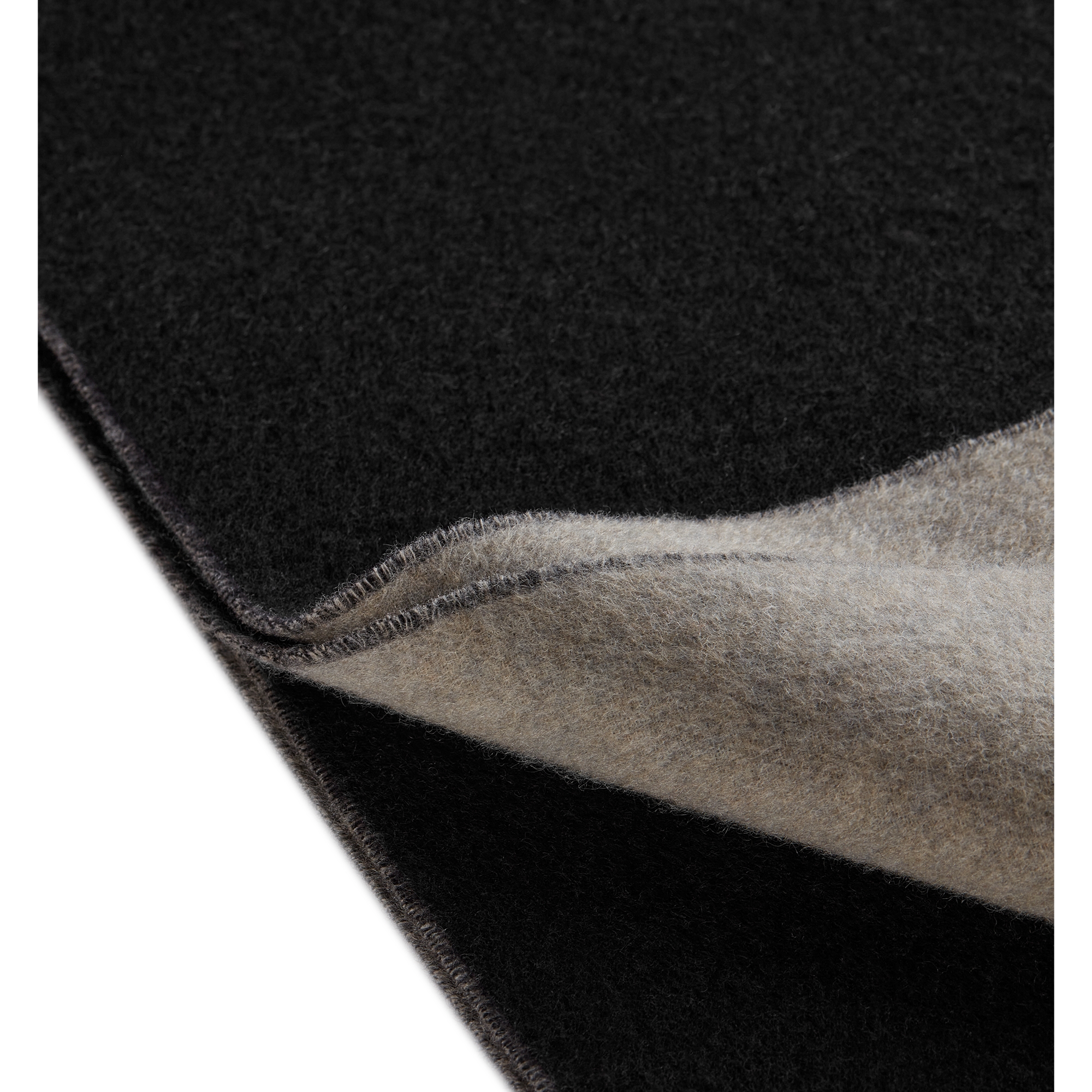 Dior Double-Sided Scarf Black and Gray Wool and Cashmere E10
