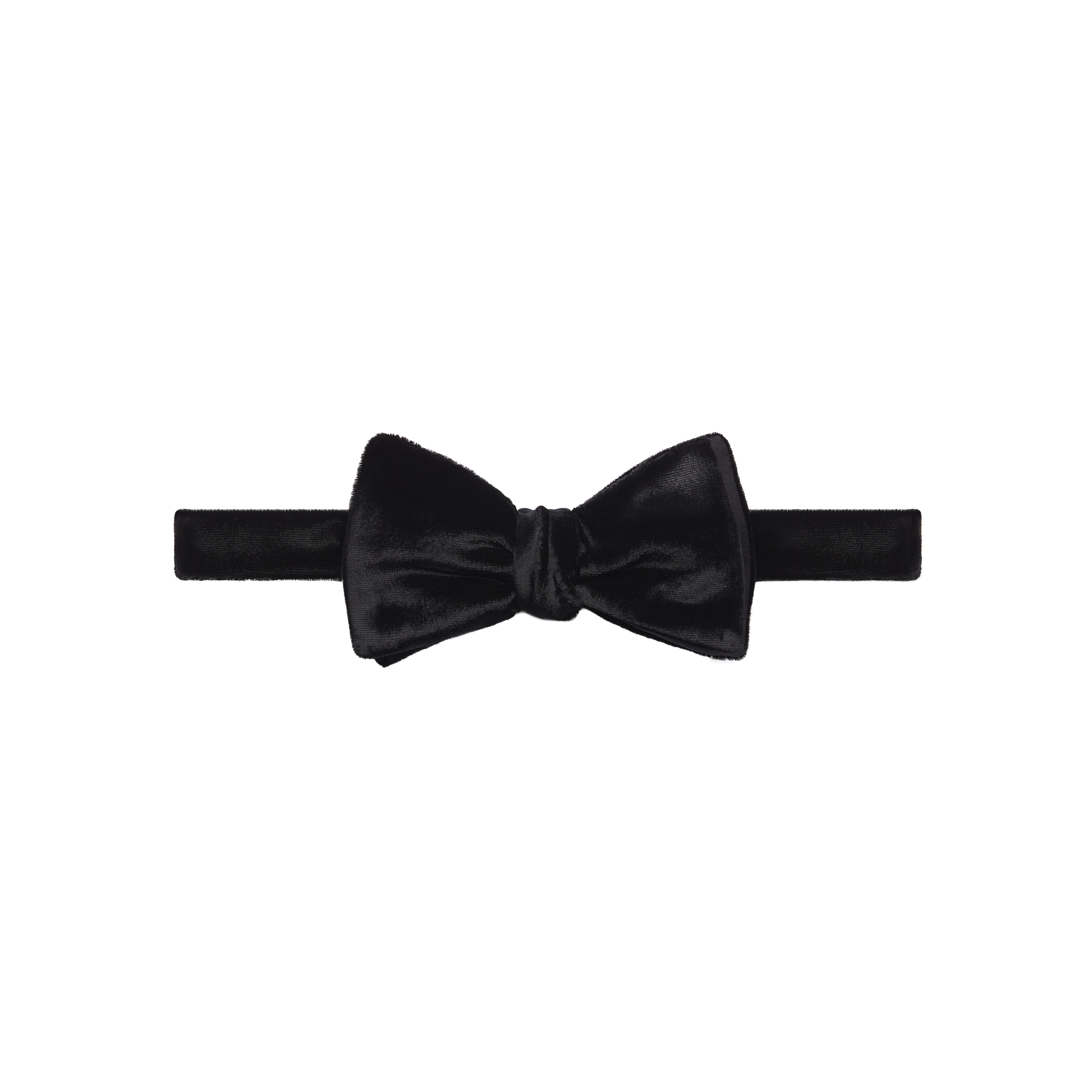 Self-Tie Bow Tie Black Velvet E01