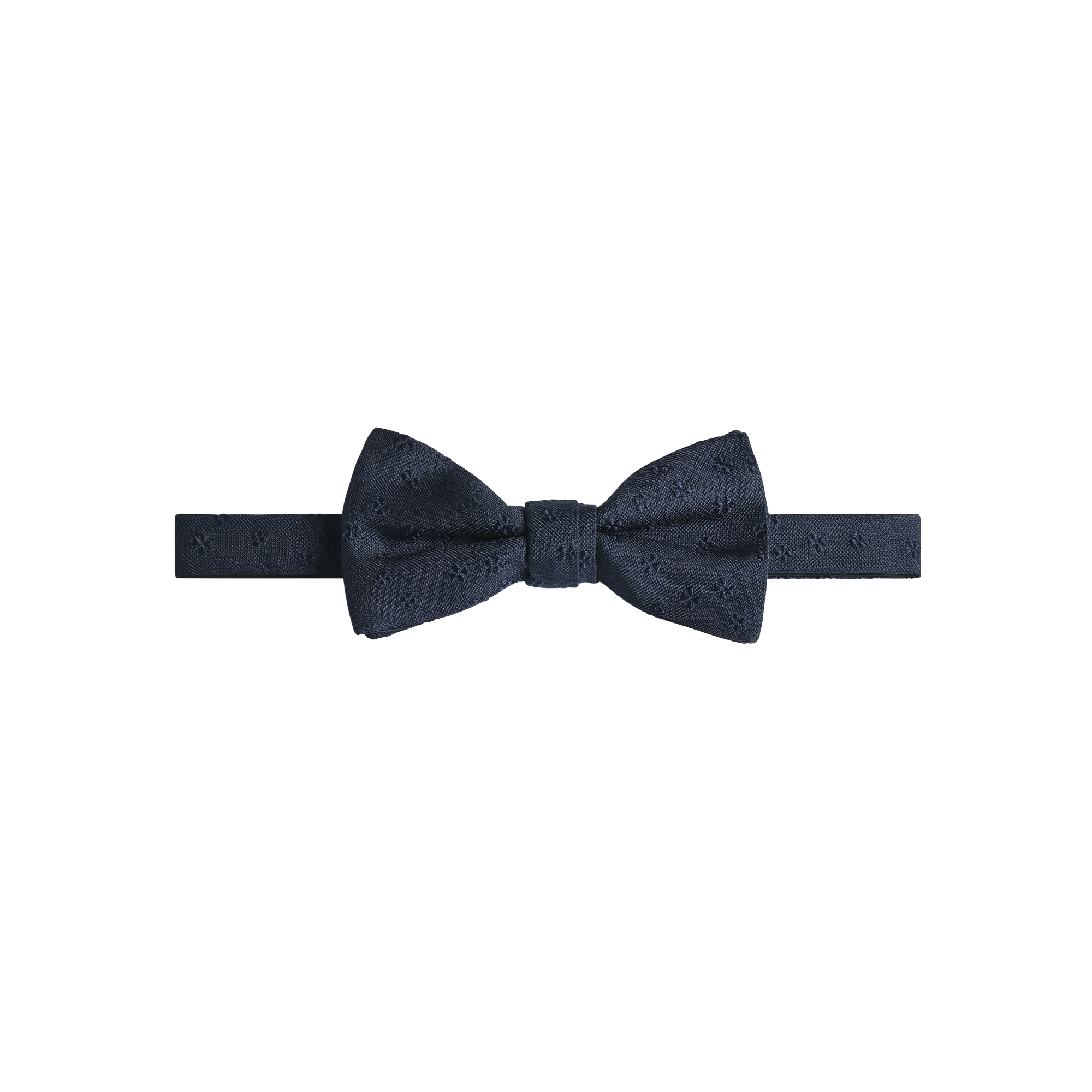 Bow Tie with Clover Motif Navy Blue Silk | DIOR US