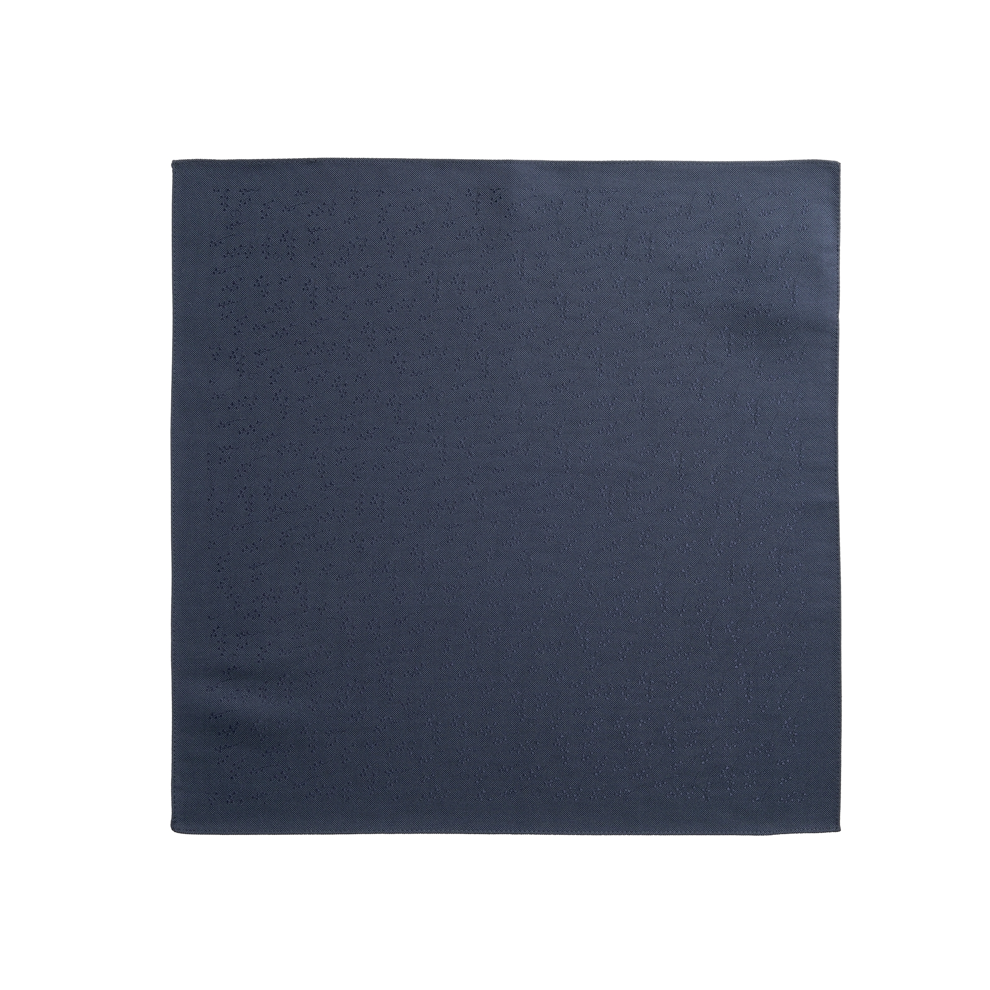 Lily of the Valley Pocket Square Navy Blue Silk E01