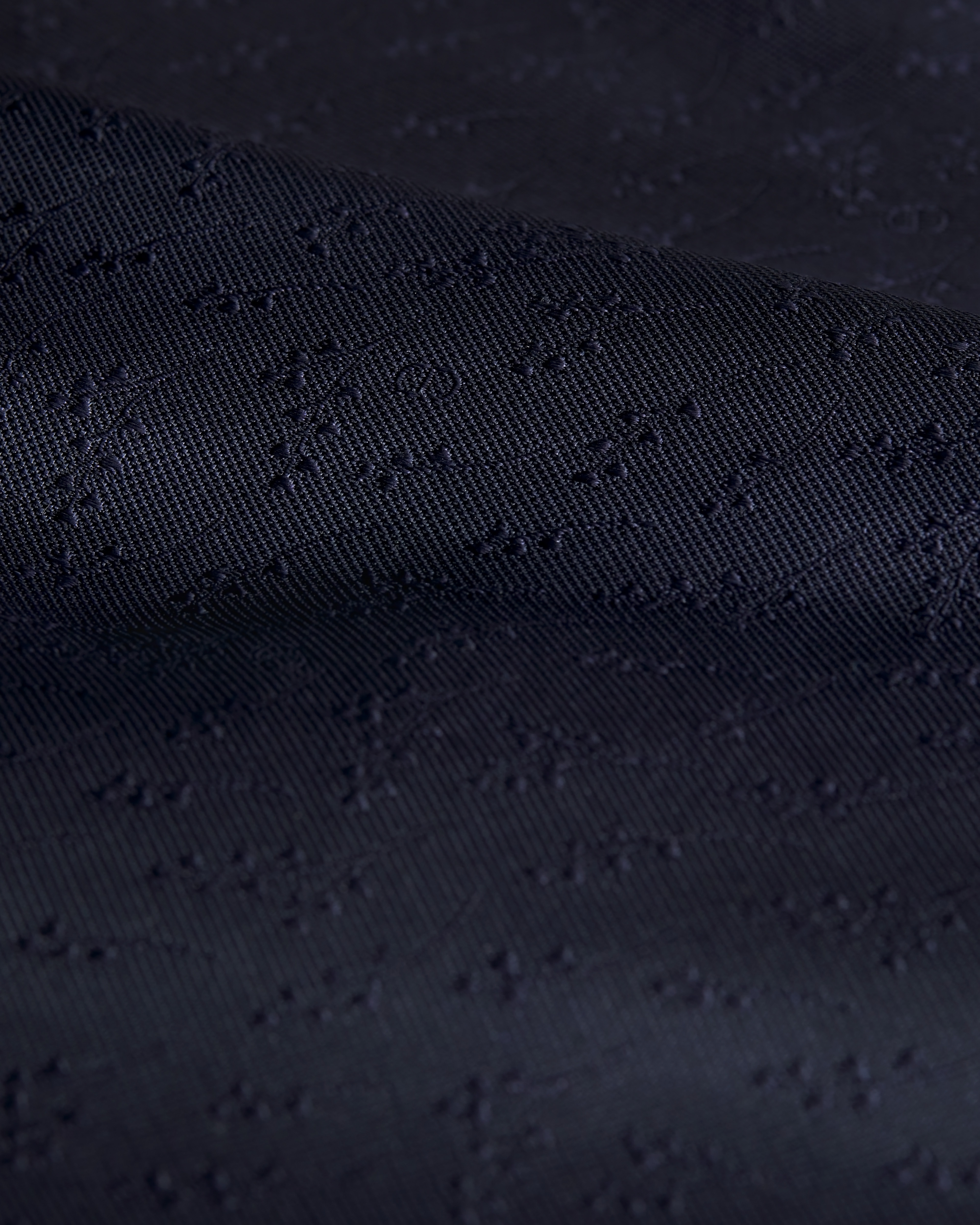 Lily of the Valley Pocket Square Navy Blue Silk E10