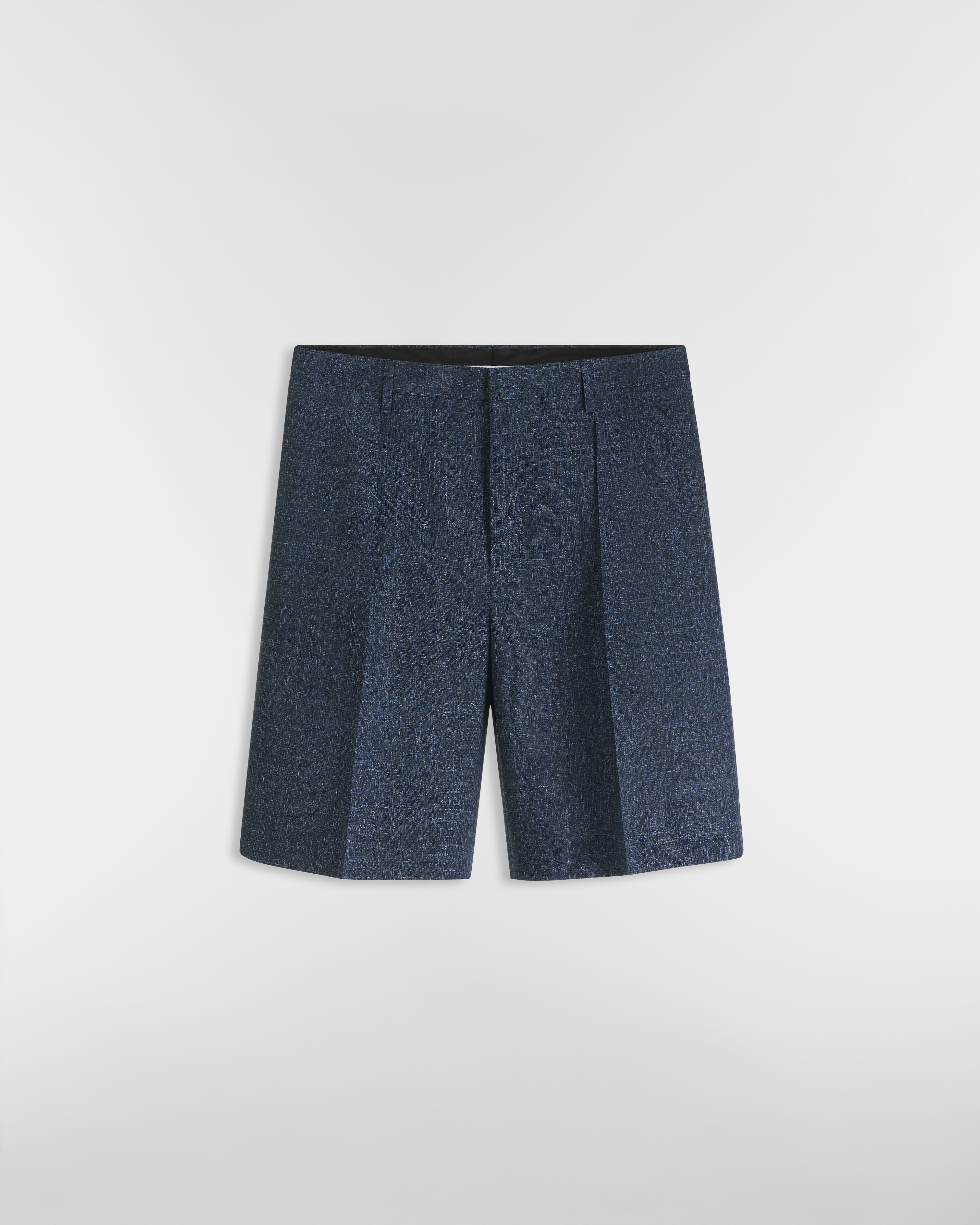 Dioriviera Chinoshorts Schurwolle, Seide und Leinen in sattem Blau E01